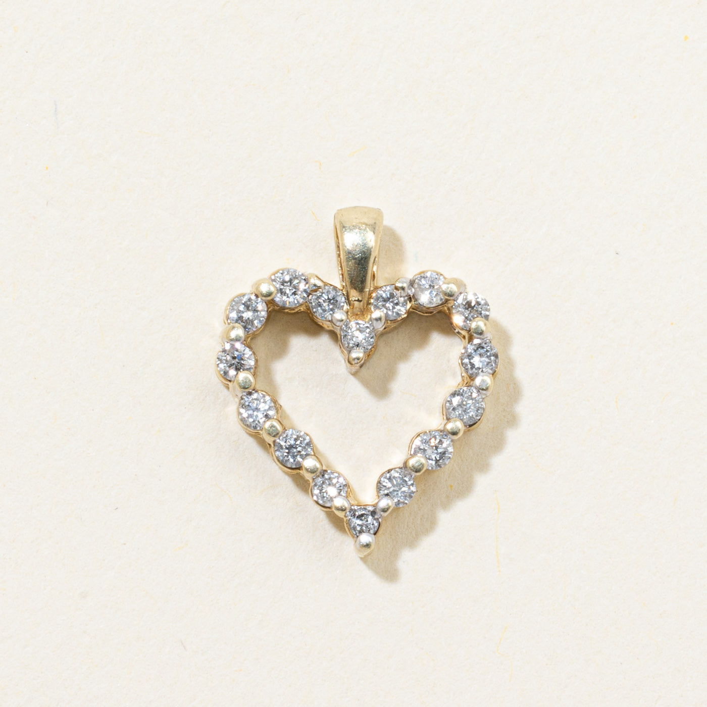 Eternity Diamond Open Heart Pendant | 0.25ctw