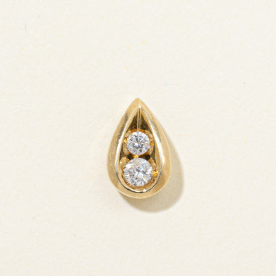 Two-Stone Diamond Pear Shaped Pendant | 0.20ctw