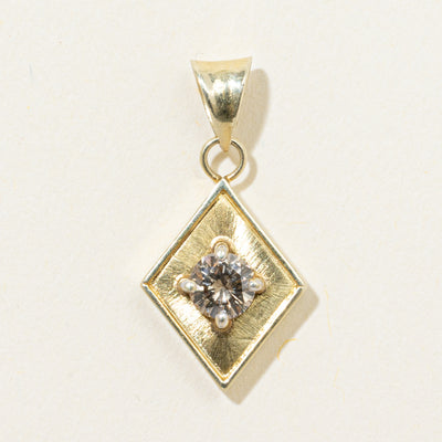 Solitaire Diamond Rhombus Pendant | 0.37ct