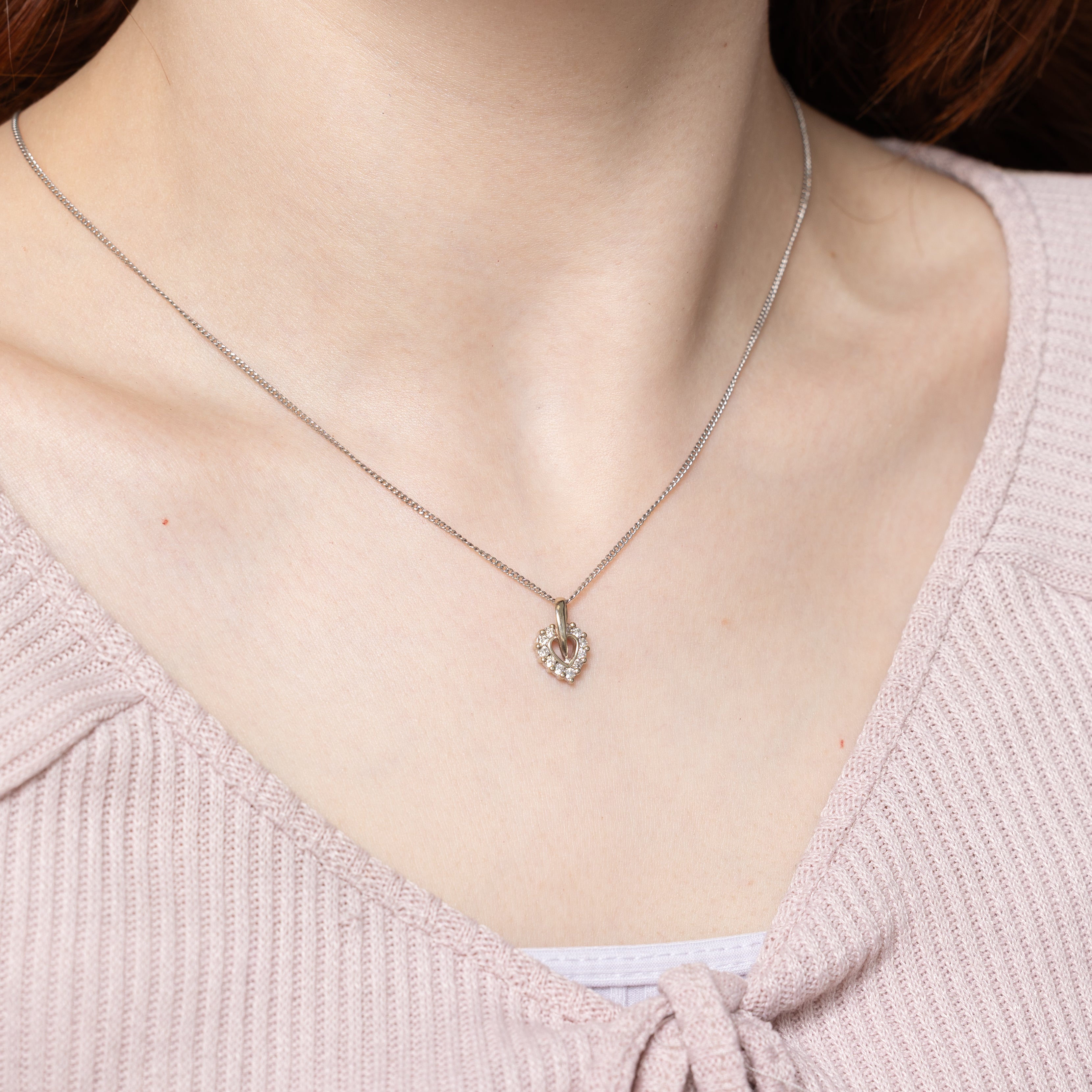 Eternity Diamond Heart Pendant | 0.26ctw