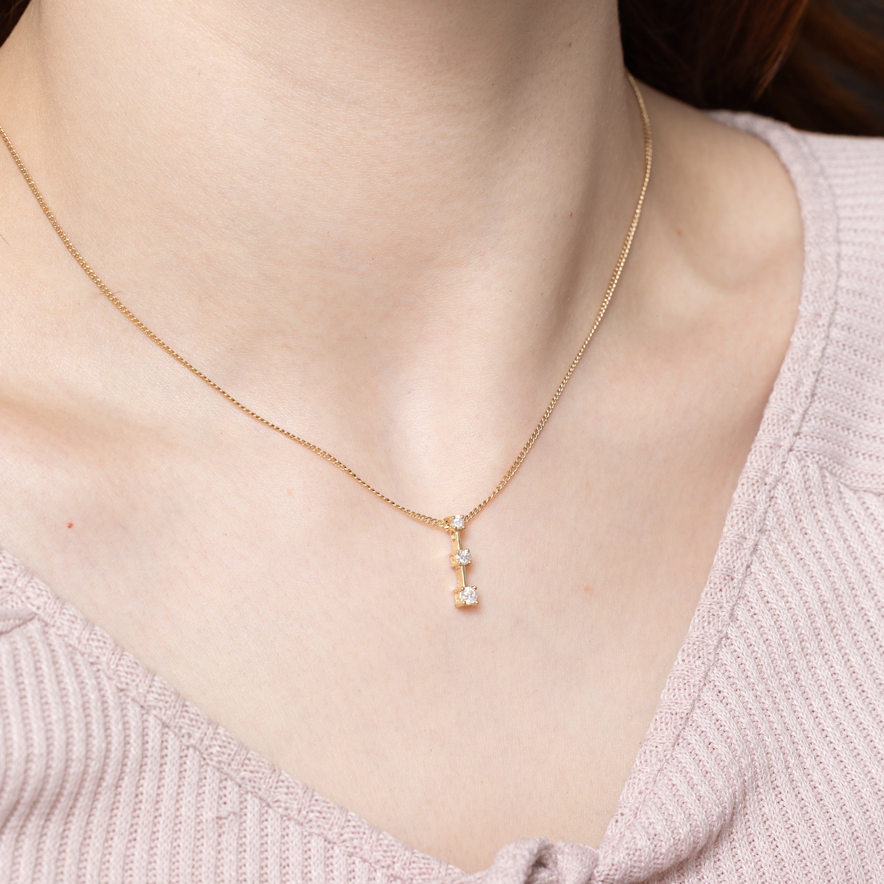 Three Stone Diamond Journey Pendant | 0.25ctw