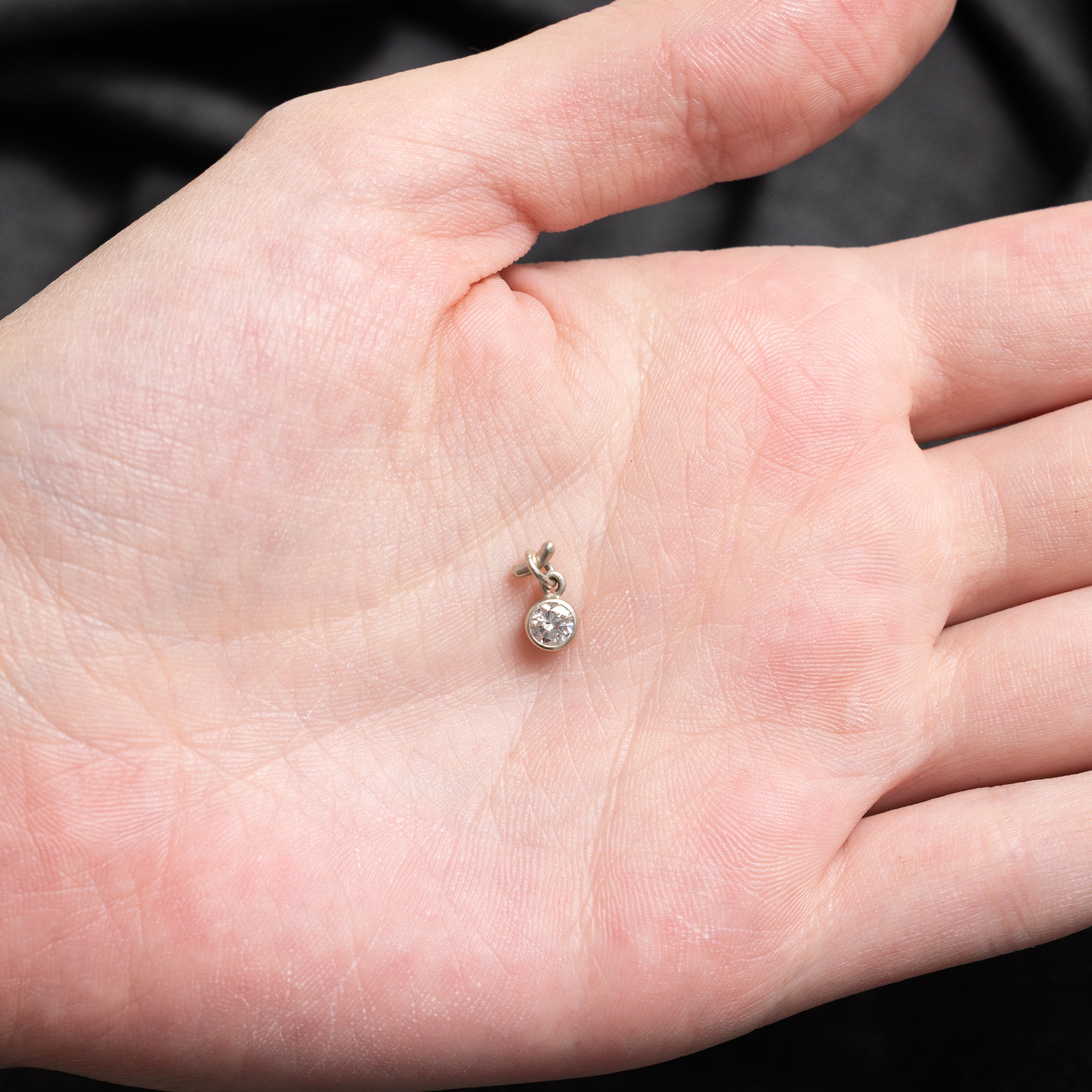 Bezel Set Solitaire Diamond Pendant | 0.25ct
