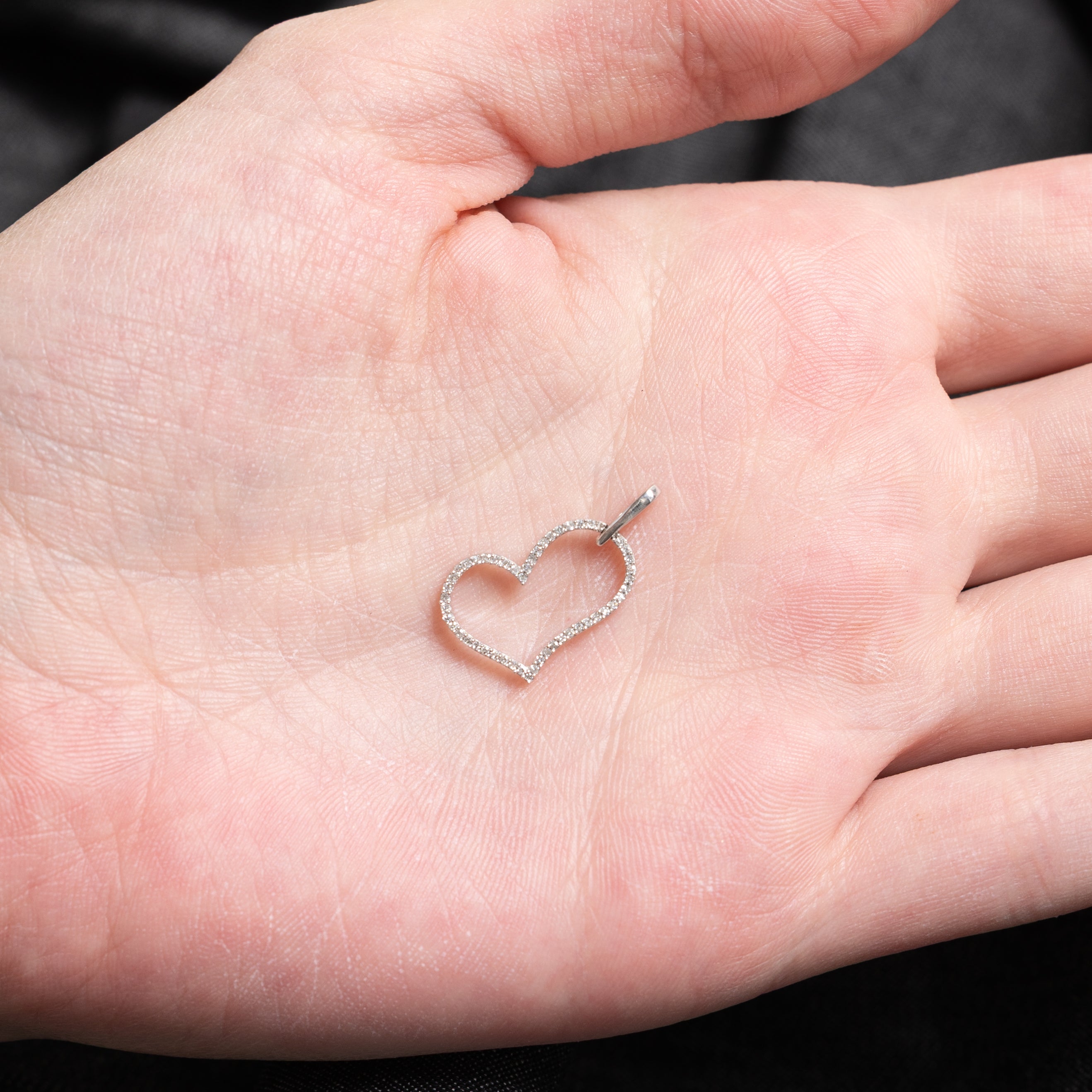 Eternity Diamond Open Oblong Heart Pendant | 0.05ctw