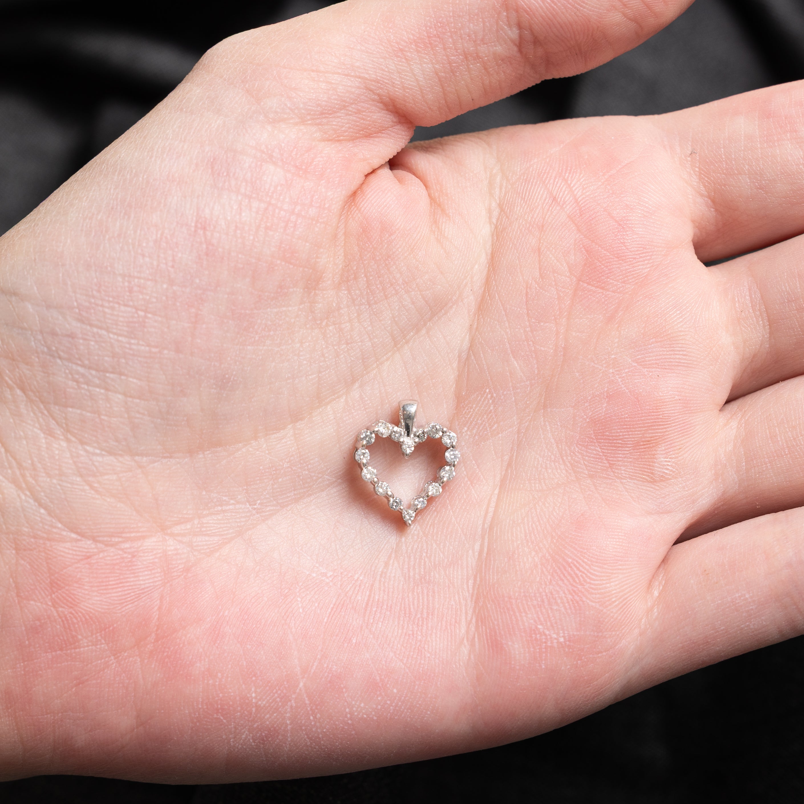 Eternity Diamond Open Heart Pendant | 0.25ctw