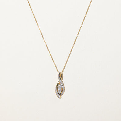 Diamond Waterfall Infinity Pendant Necklace | 0.18ctw | 19
