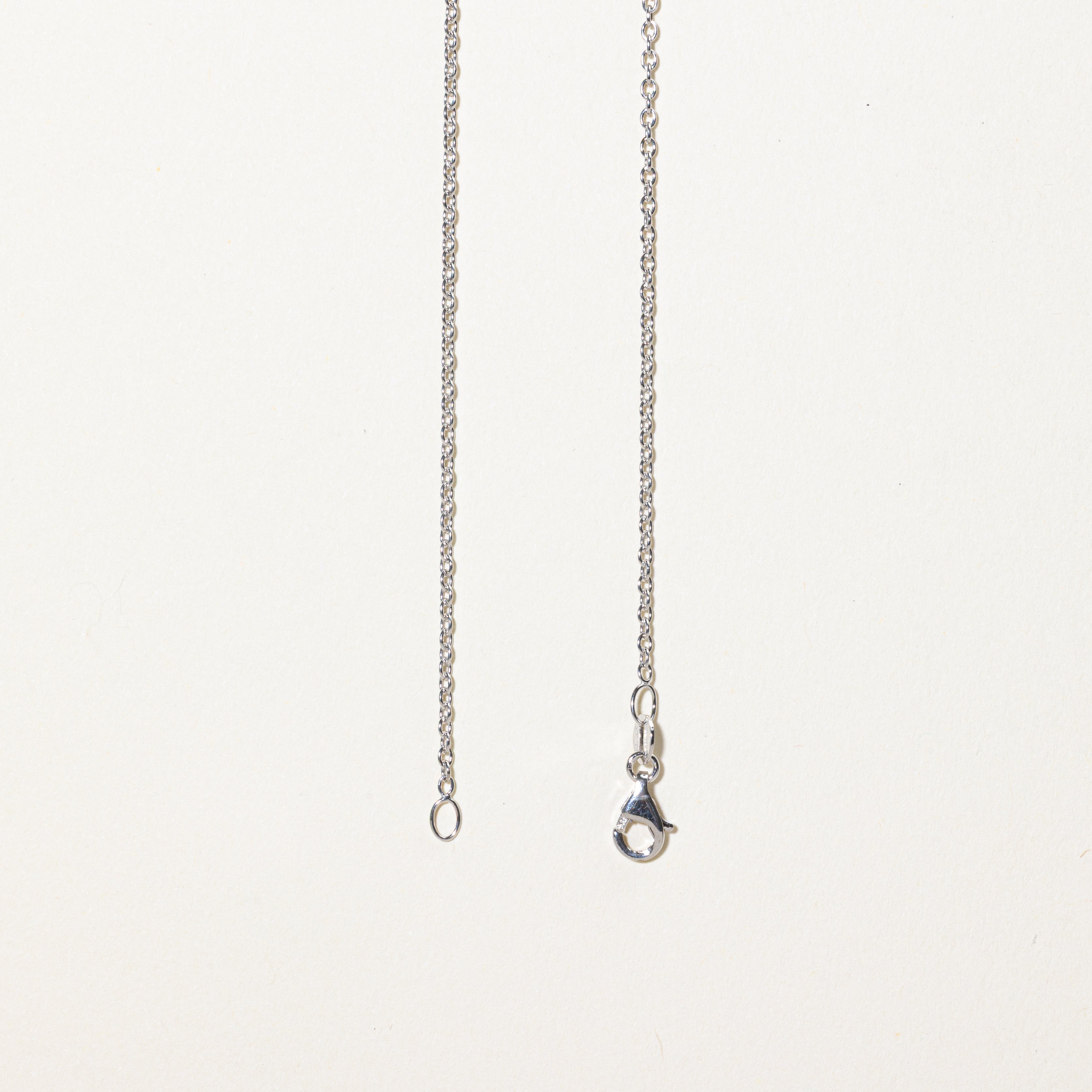 White Gold Illusion Set Diamond Pendant Necklace | 0.25ctw | 17"