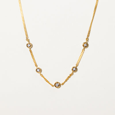 22k Diamond Satellite Chain Necklace | 0.21ctw | 17