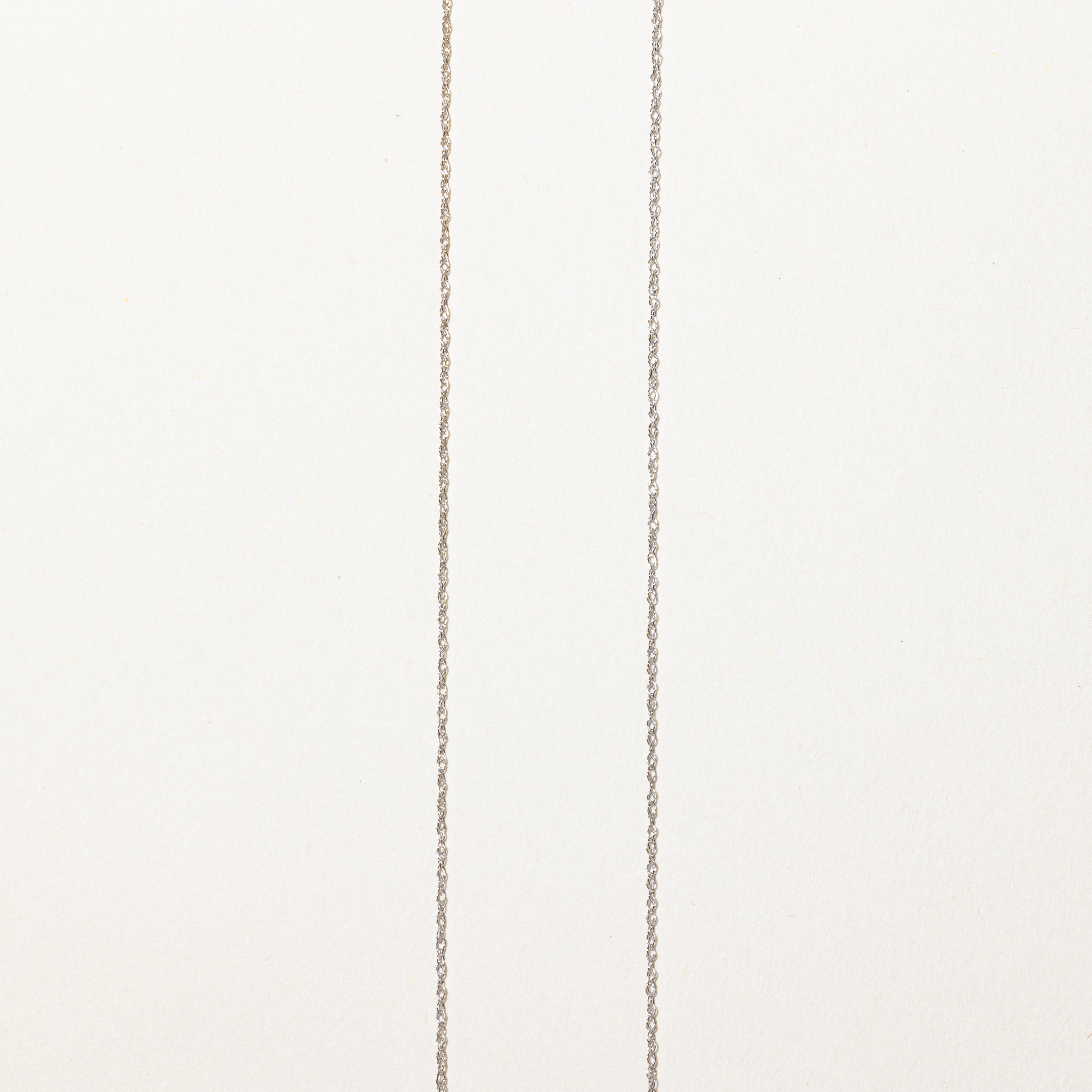 White Gold Diamond Dangling Pendant Necklace | 0.52ctw | 18"