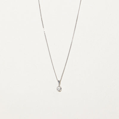 Solitaire Diamond Pendant Necklace | 0.04ct | 21