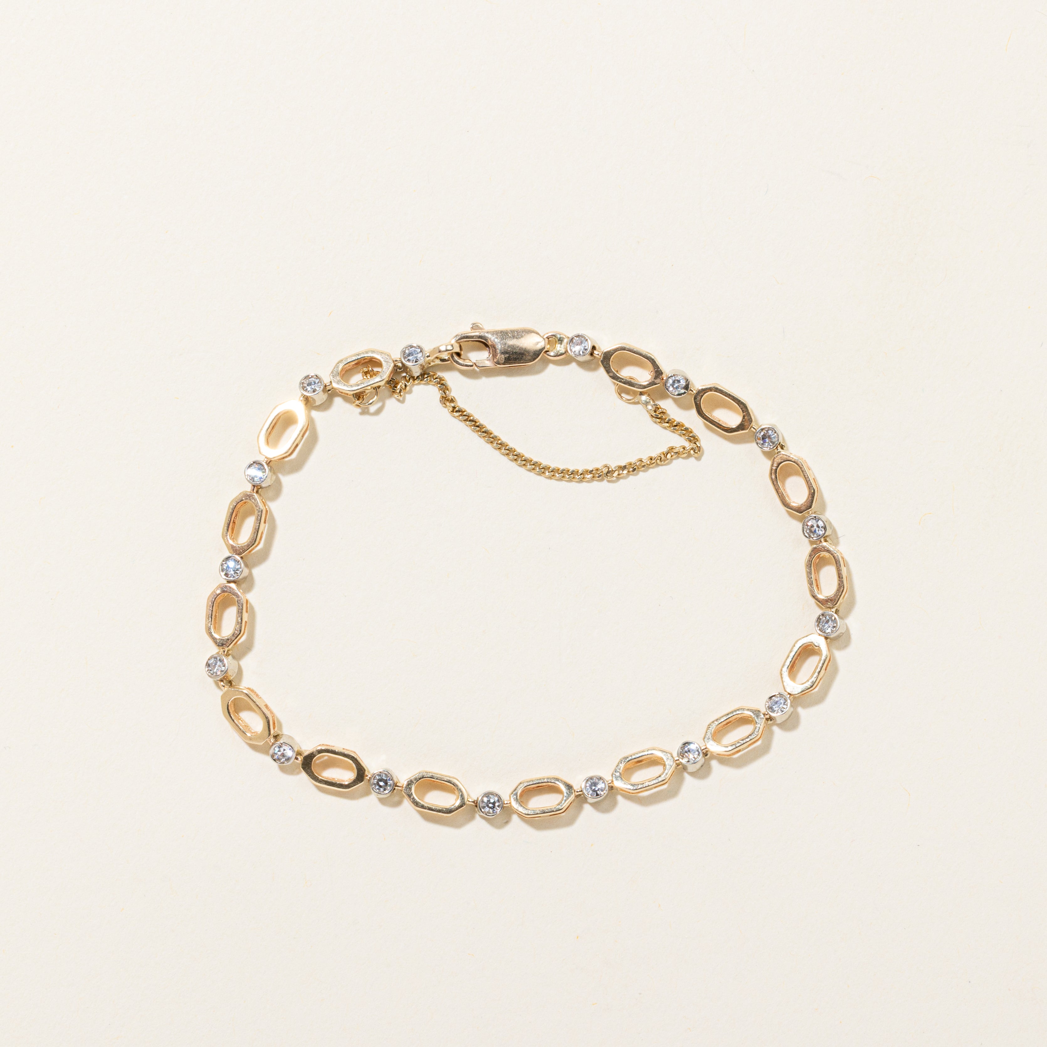 Bezel Set Diamond Satelite Bracelet | 0.60ctw | 7.5"