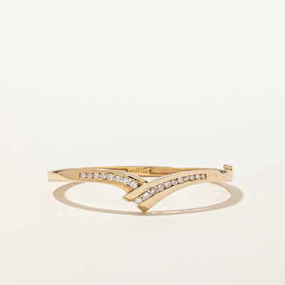 Channel Set Diamond Chevron Cuff | 0.87ctw | 6