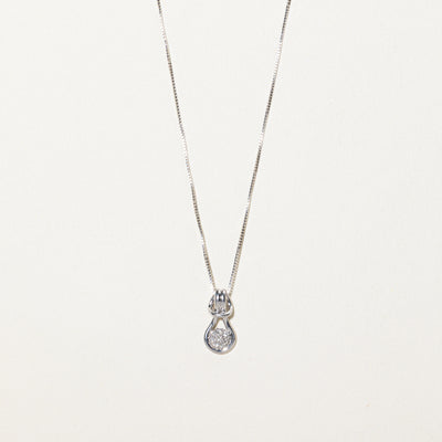 Diamond Cluster Knot Pendant Necklace | 0.05ctw | 19