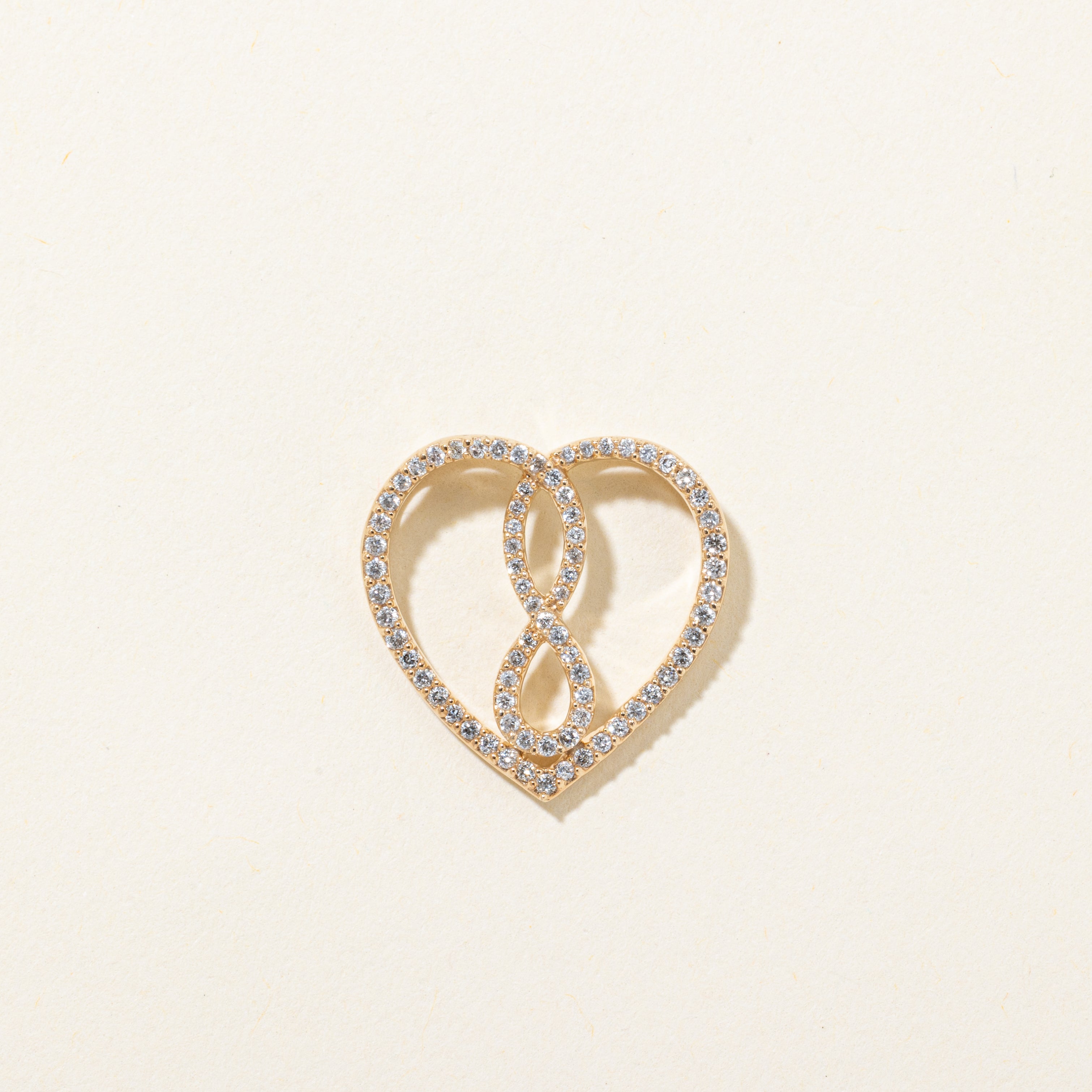 'Micheal Hill' Diamond Infinity Heart Pendant | 0.34ctw