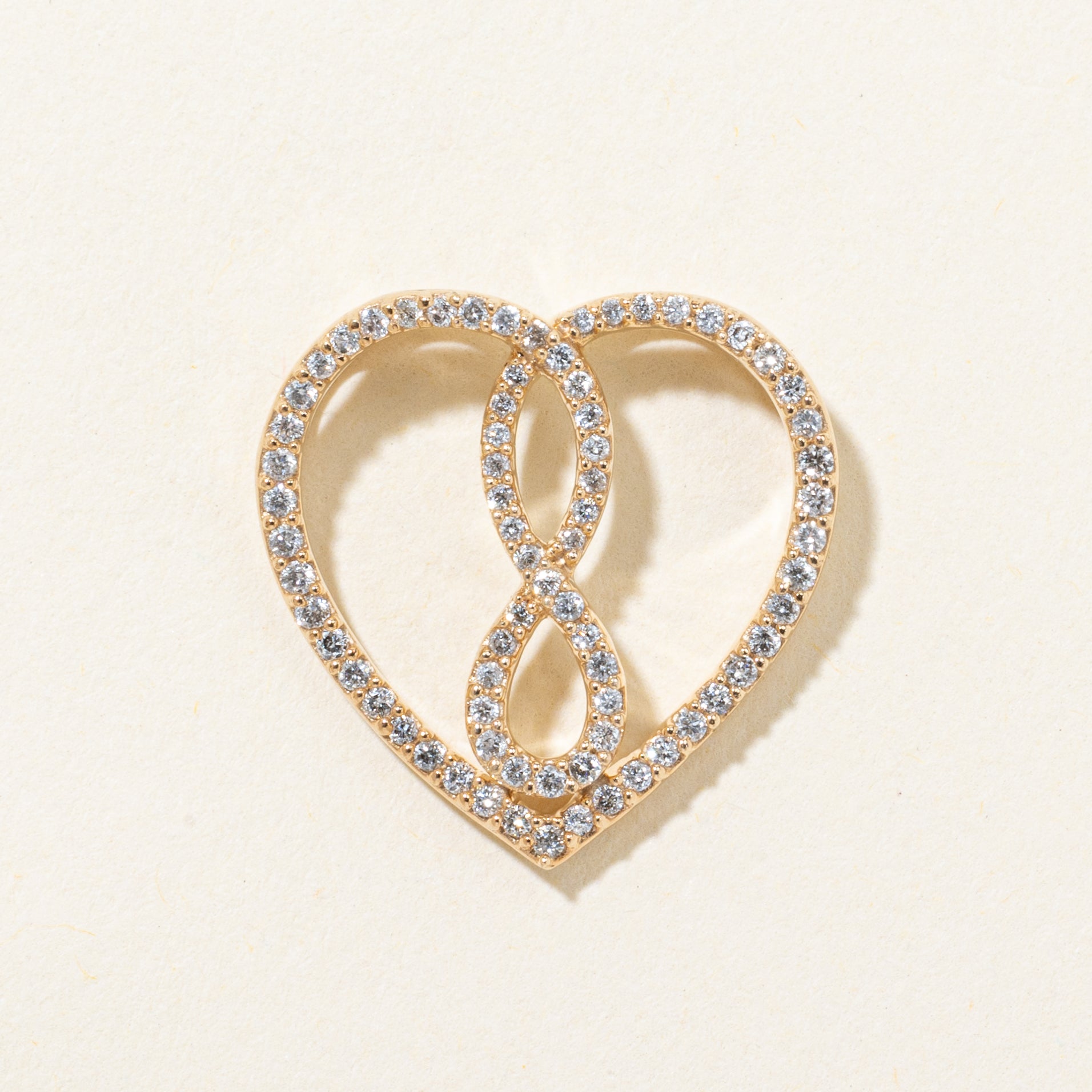 'Micheal Hill' Diamond Infinity Heart Pendant | 0.34ctw