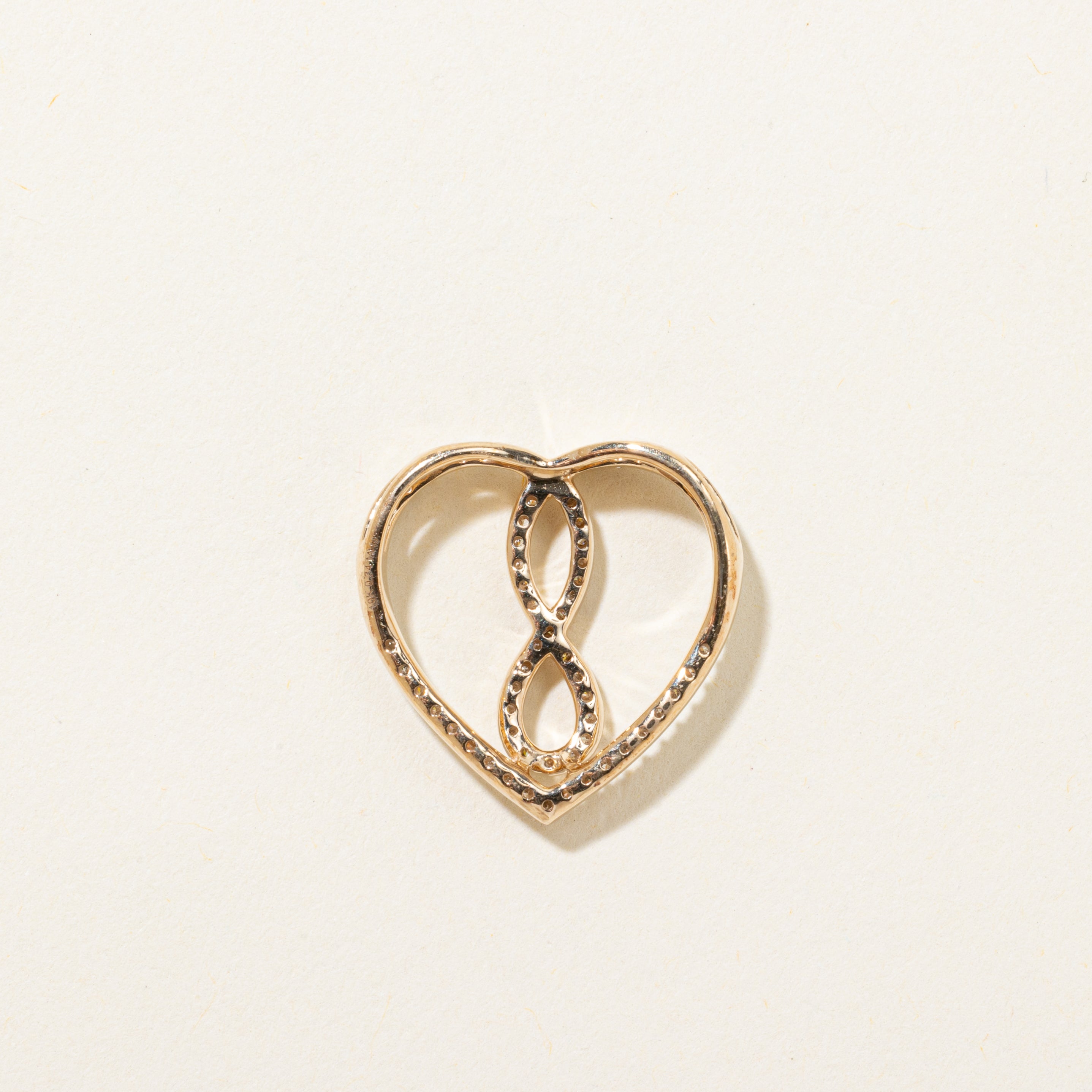 'Micheal Hill' Diamond Infinity Heart Pendant | 0.34ctw