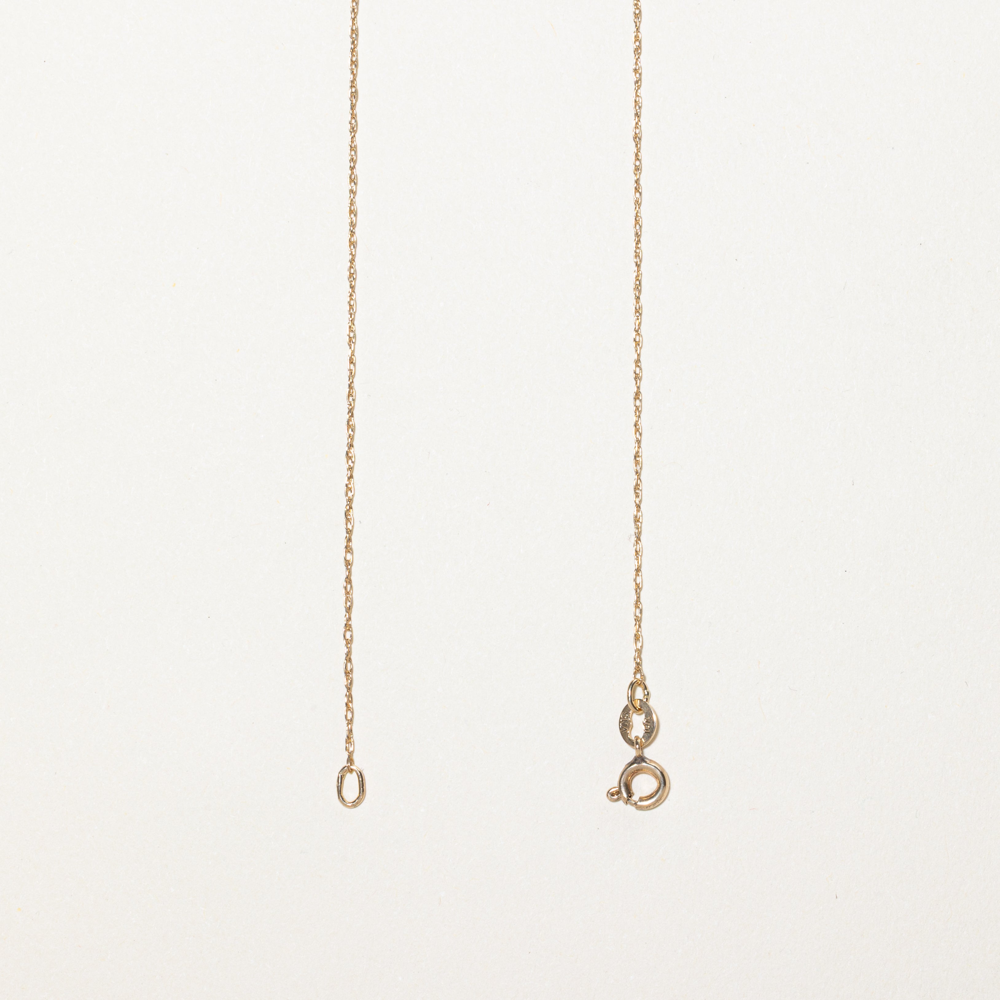 Rose Gold Diamond Square Pendant Necklace | 0.02ct | 8"
