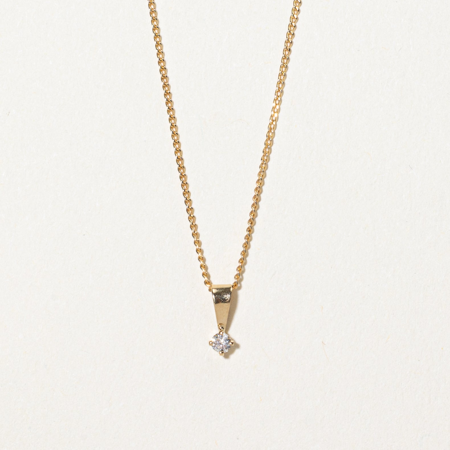 Yellow Gold Diamond Pendant Necklace | 0.03ct | 21"