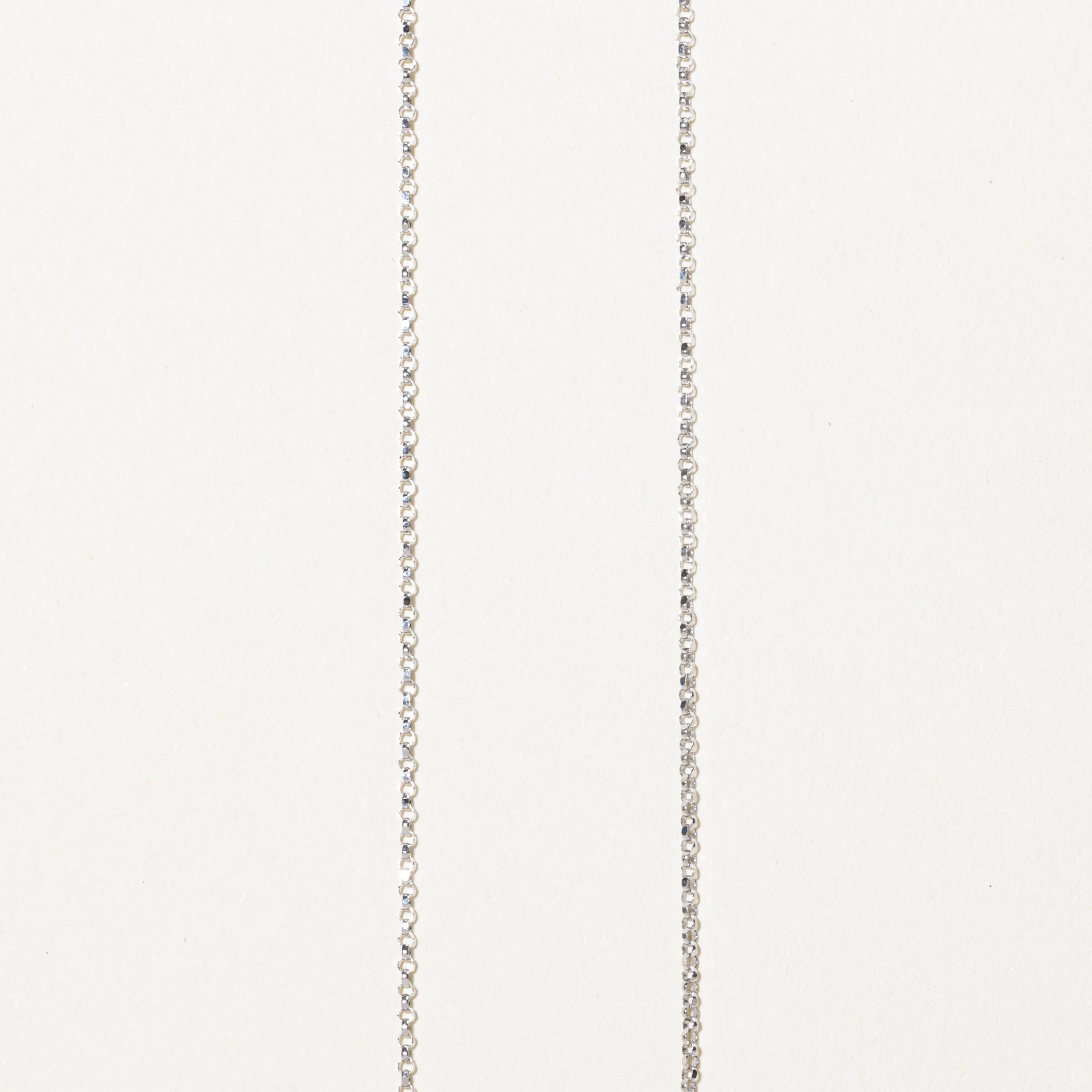 White Gold Diamond Square Pendant Necklace | 0.08ctw | 18"