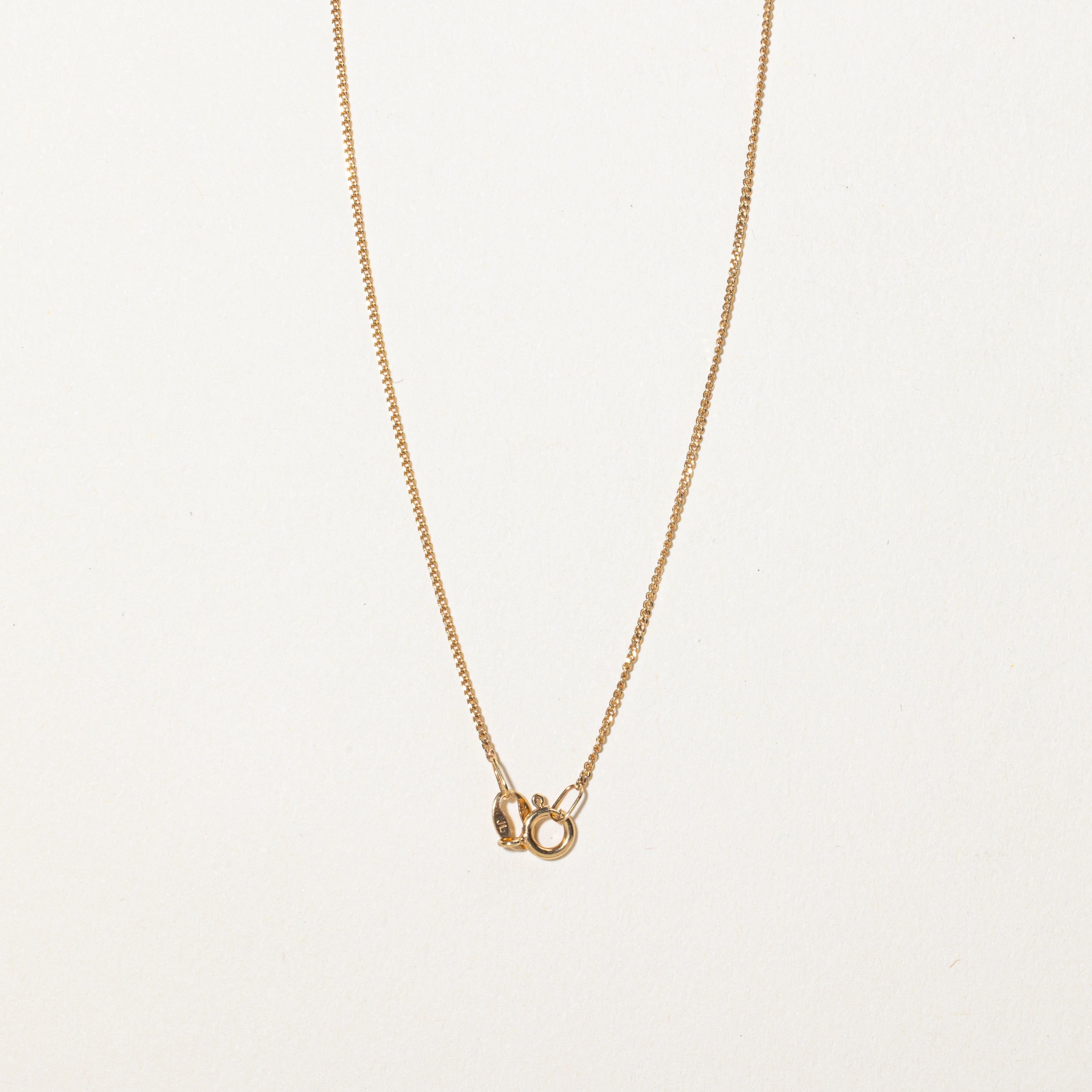 Belcher Set Diamond Pendant Necklace | 0.02ct | 17"