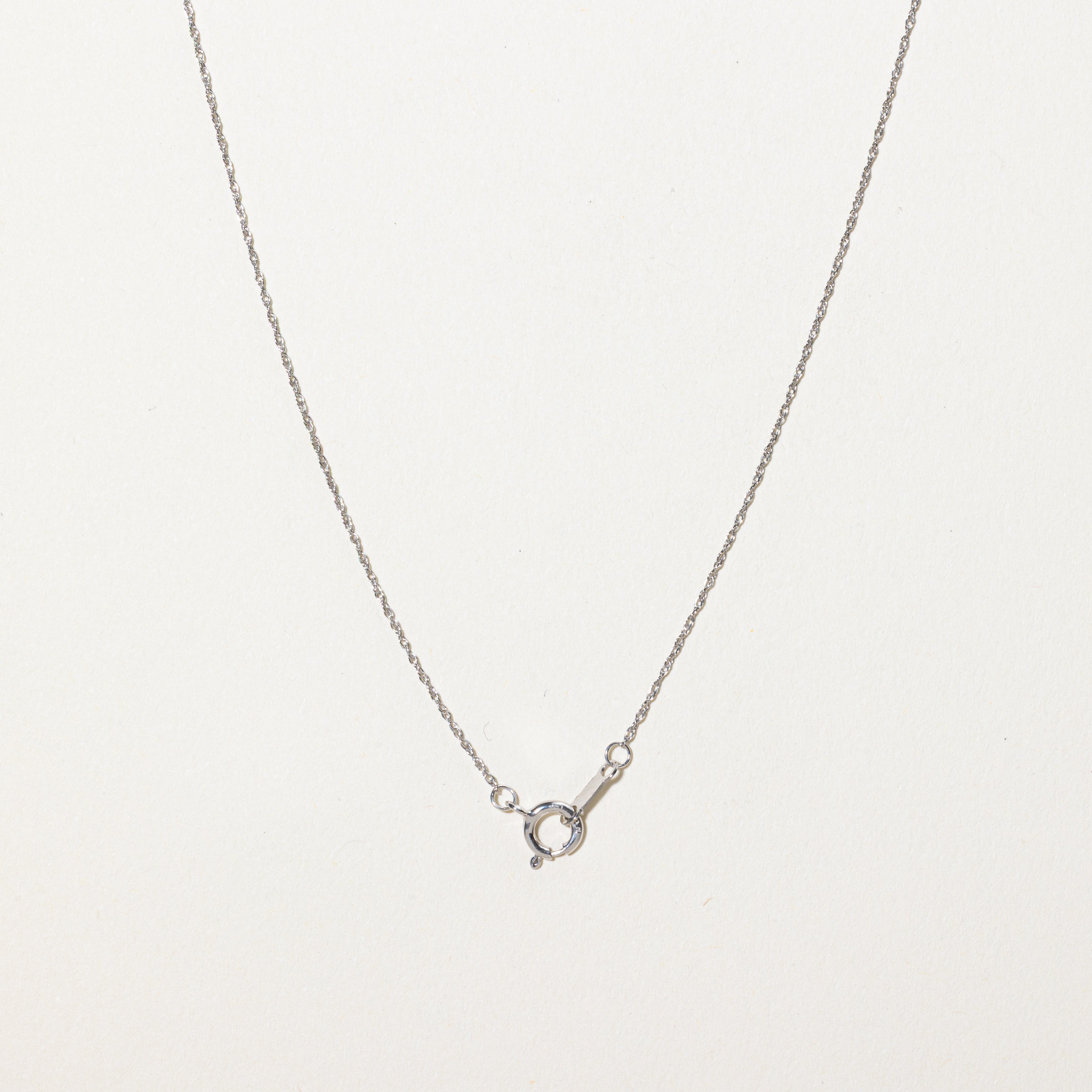 Collier pendentif serti de diamants ronds | 0,18 ct | 45,7 cm