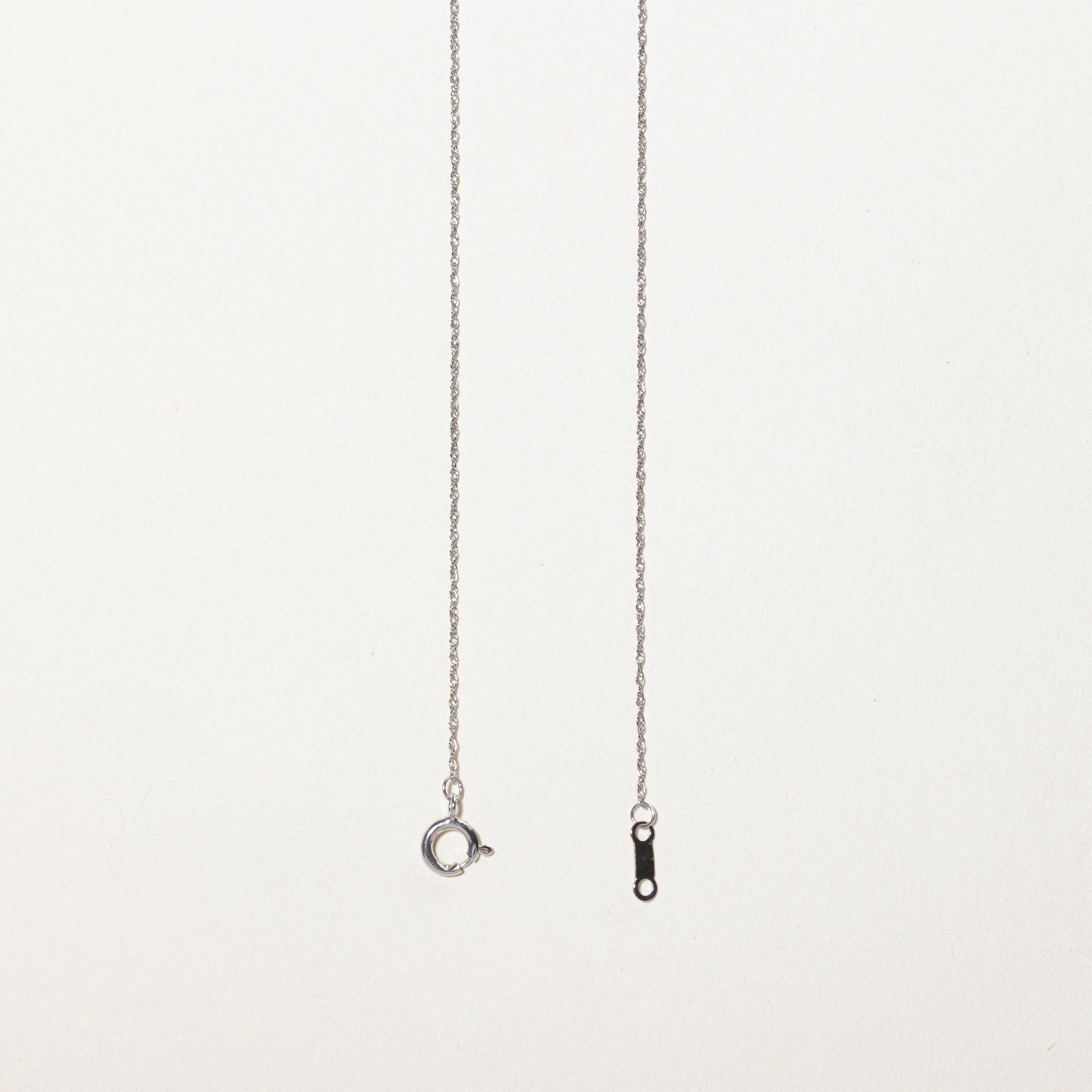 Collier pendentif serti de diamants ronds | 0,18 ct | 45,7 cm