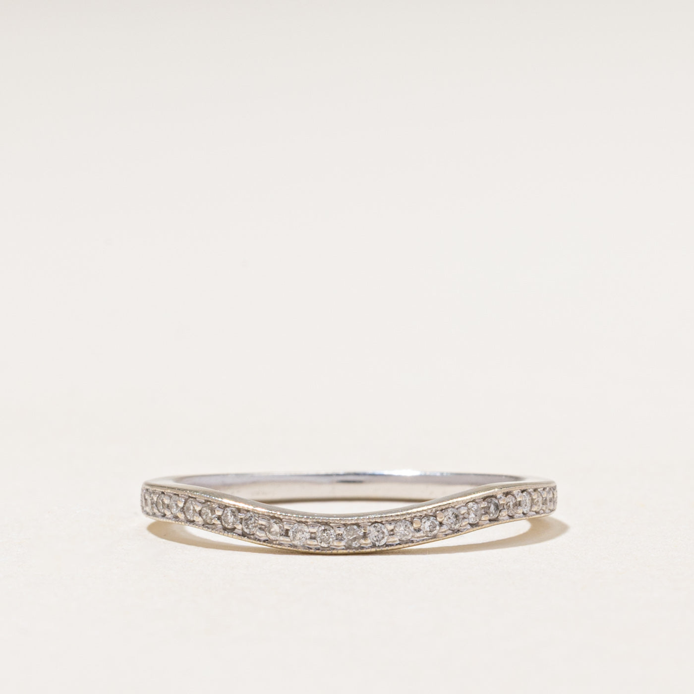 Semi-Eternity Diamond Contour Ring | 0.10ctw | SZ 7.25