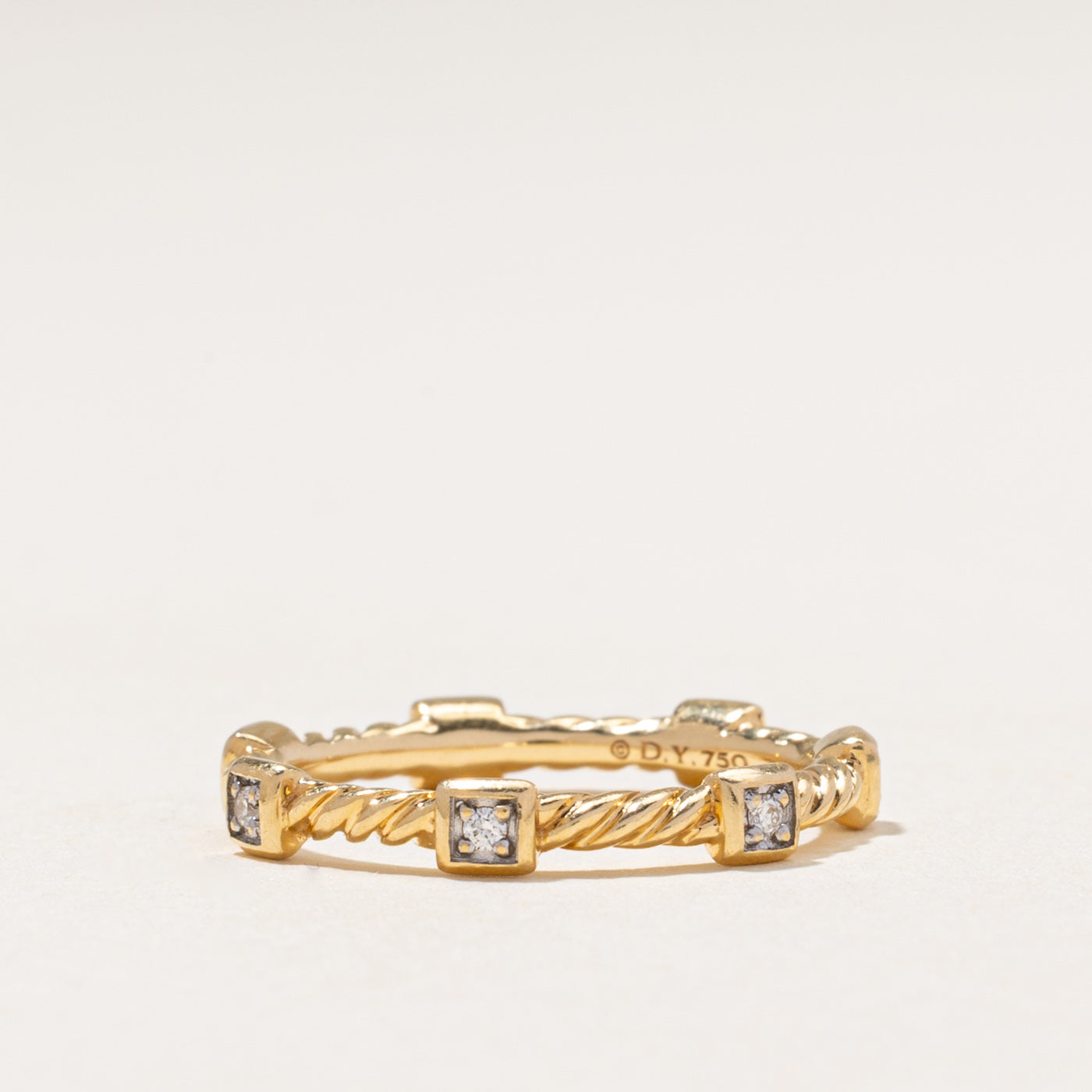 18k Eternity Diamond Rope Band | 0.06ctw | 2.95mm | SZ 5.75