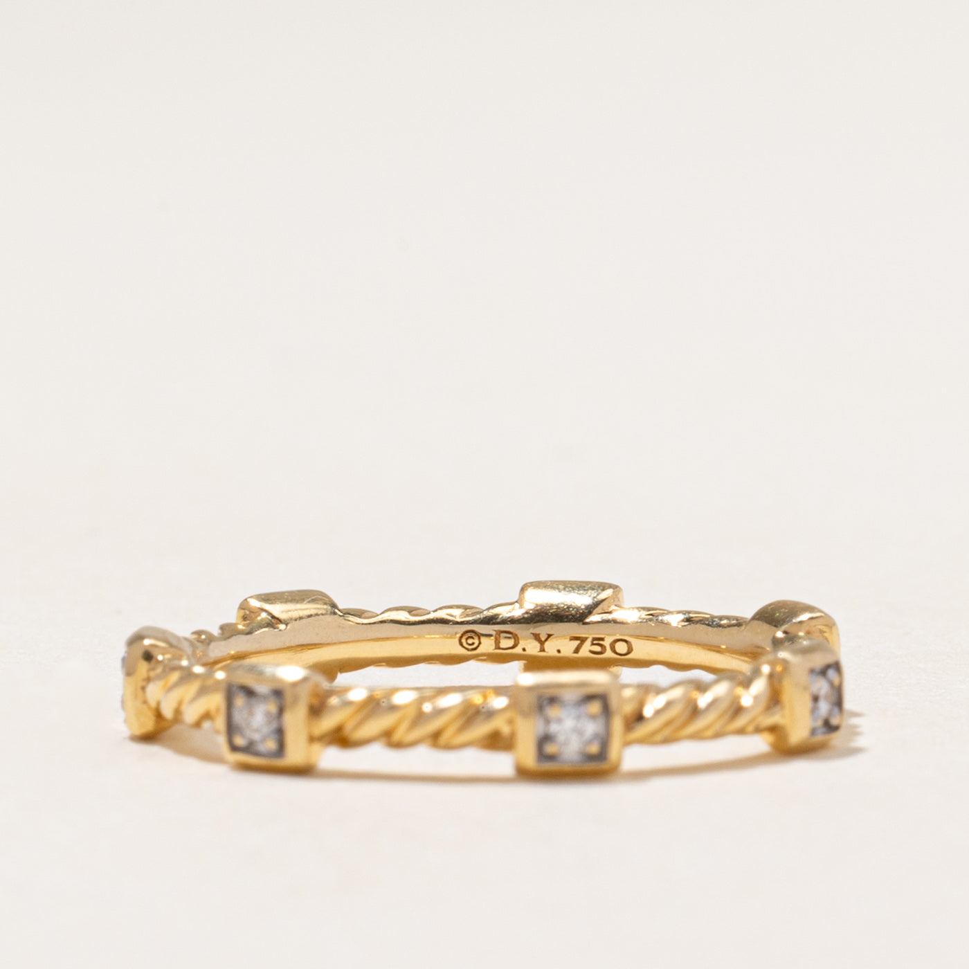 18k Eternity Diamond Rope Band | 0.06ctw | 2.95mm | SZ 5.75