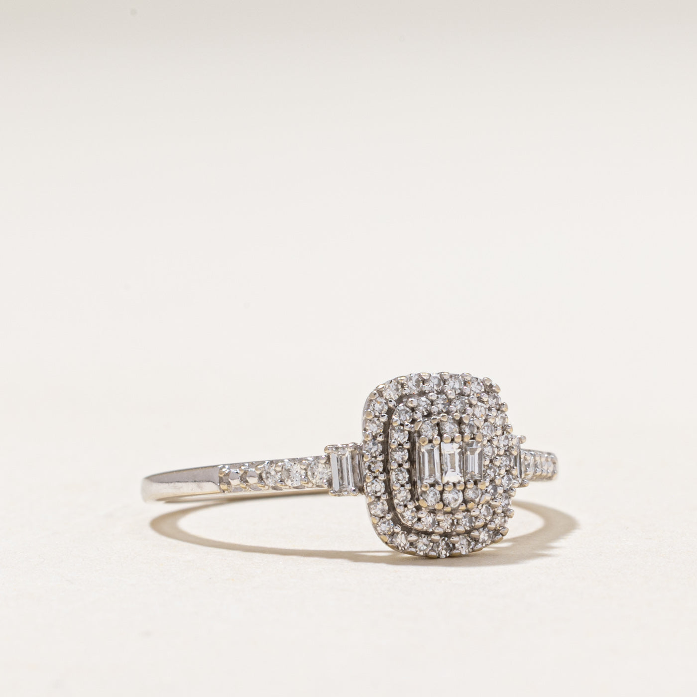 Illusion Set Diamond Cluster Ring | 0.32ctw | SZ 9.75