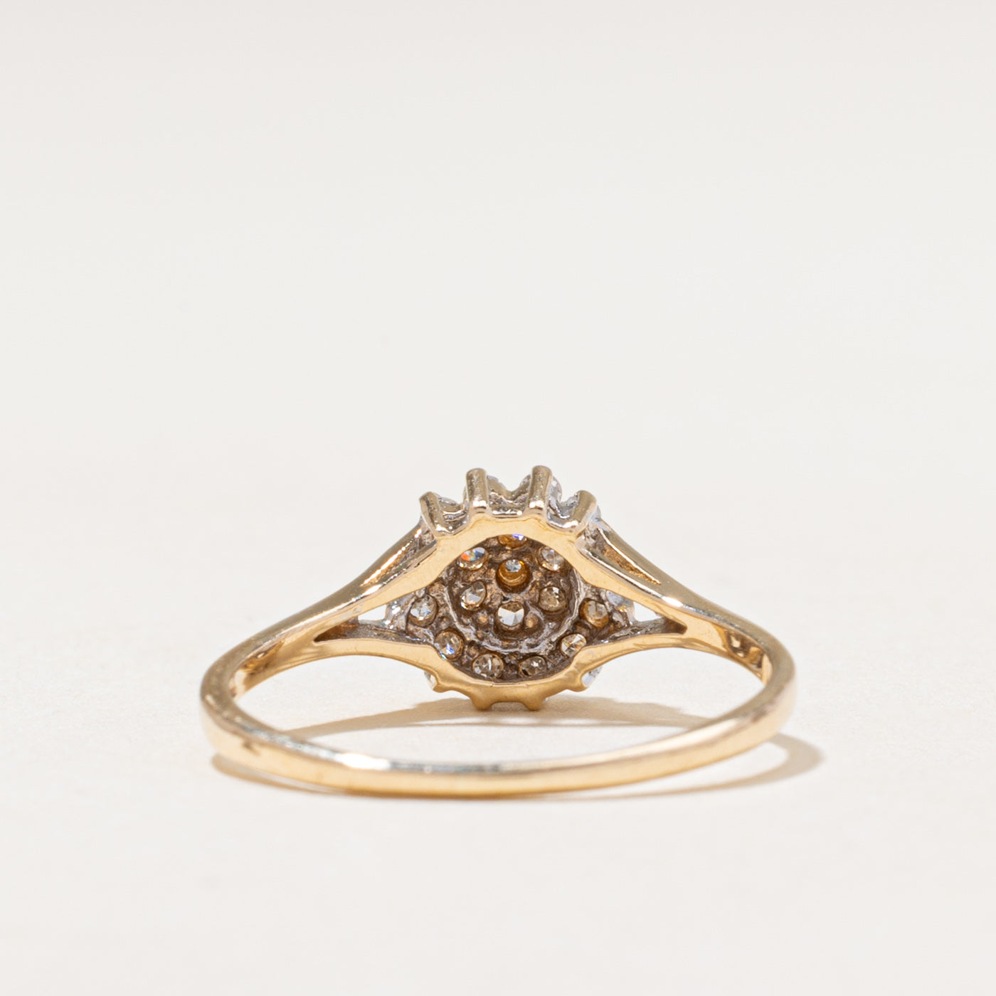 Diamond Cluster Tapered Ring | 0.25ctw | SZ 6.5