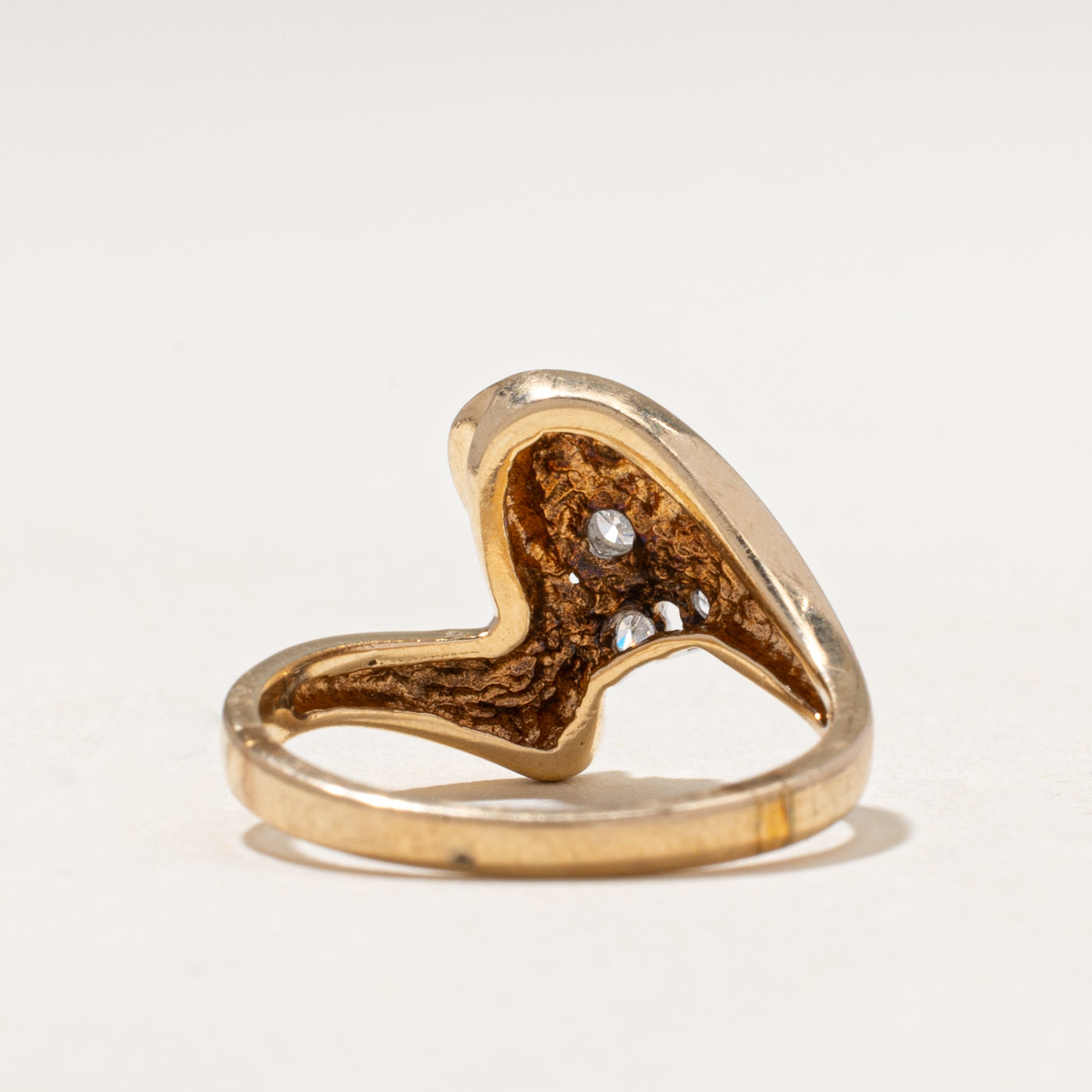 Three Stone Diamond Abstract Cocktail Ring | 0.10ctw | SZ 6.5