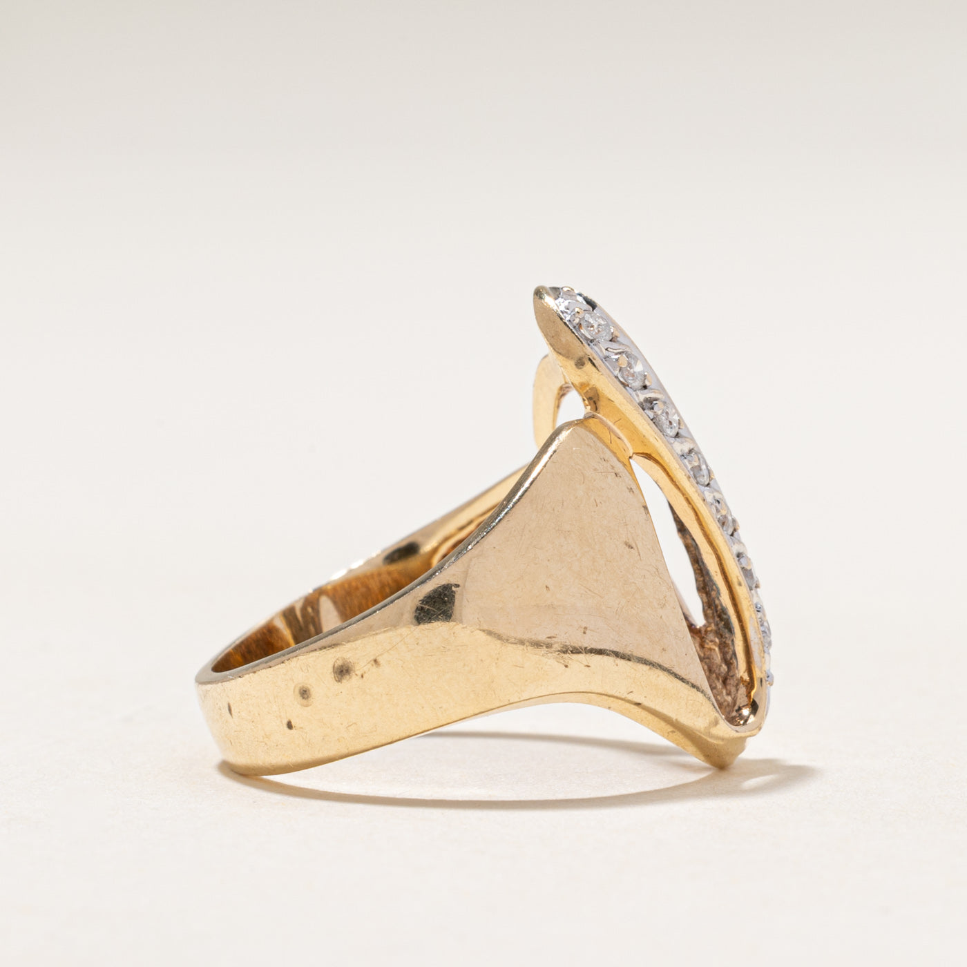Diamond Waterfall Cocktail Ring | 0.10ctw | SZ 7.75