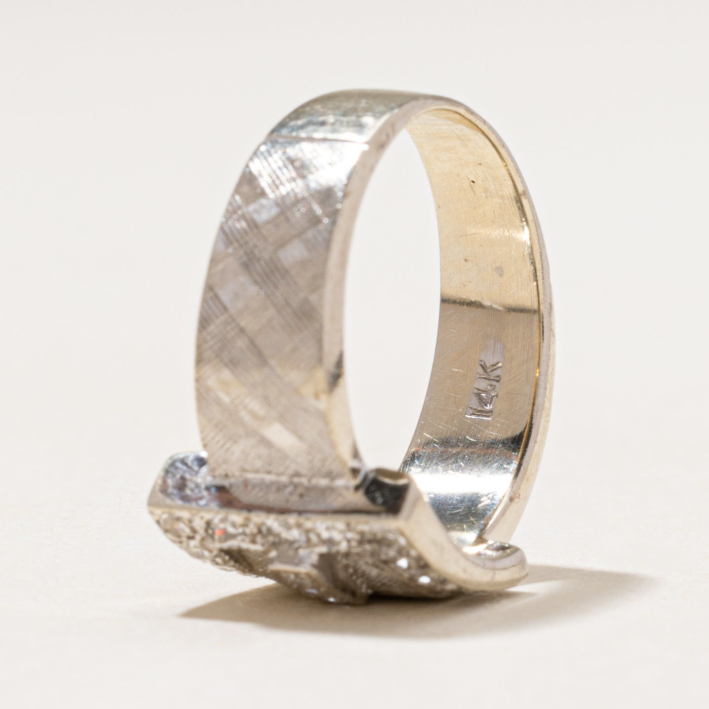 White Gold Diamond Buckle Ring | 0.40ctw | SZ 6