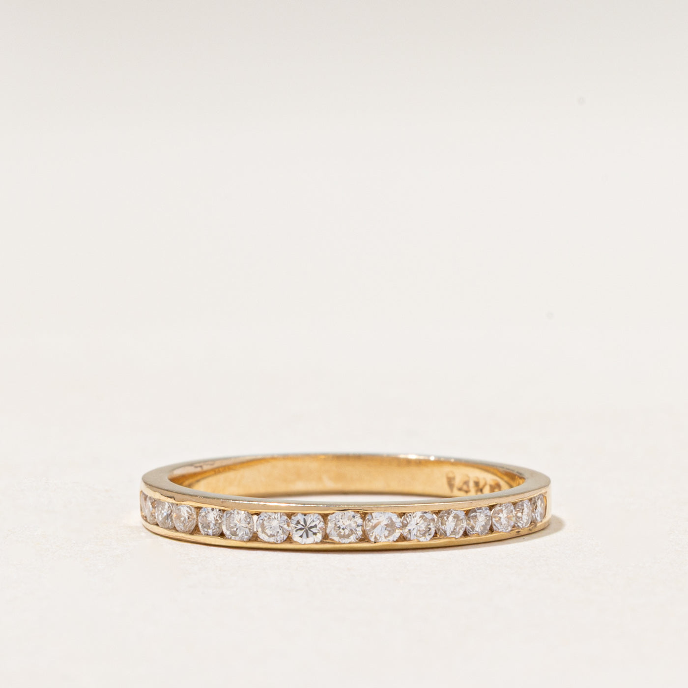 Alliance demi-éternité en diamants | 0,32 ct | 1,95 mm | Taille 6,75
