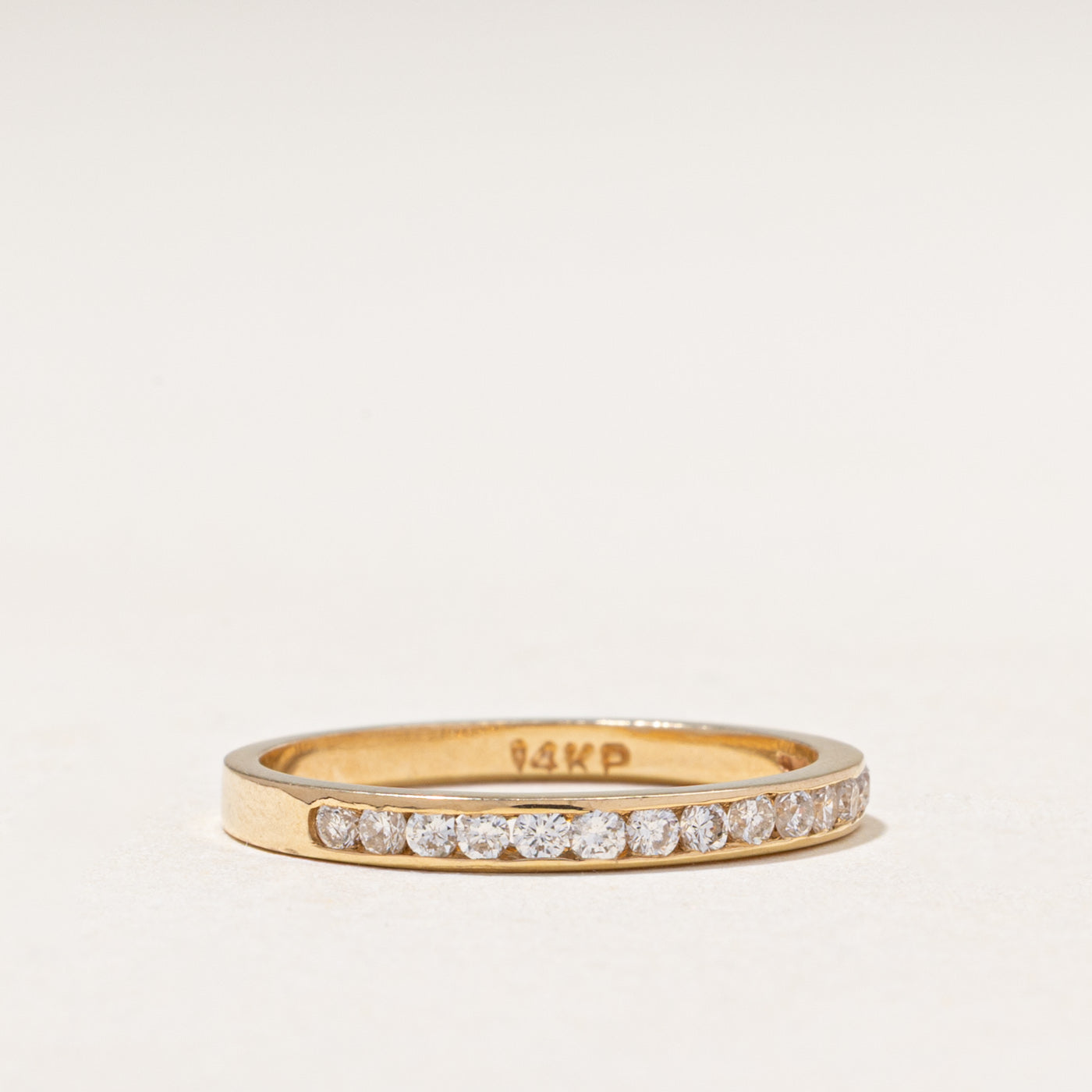 Alliance demi-éternité en diamants | 0,32 ct | 1,95 mm | Taille 6,75