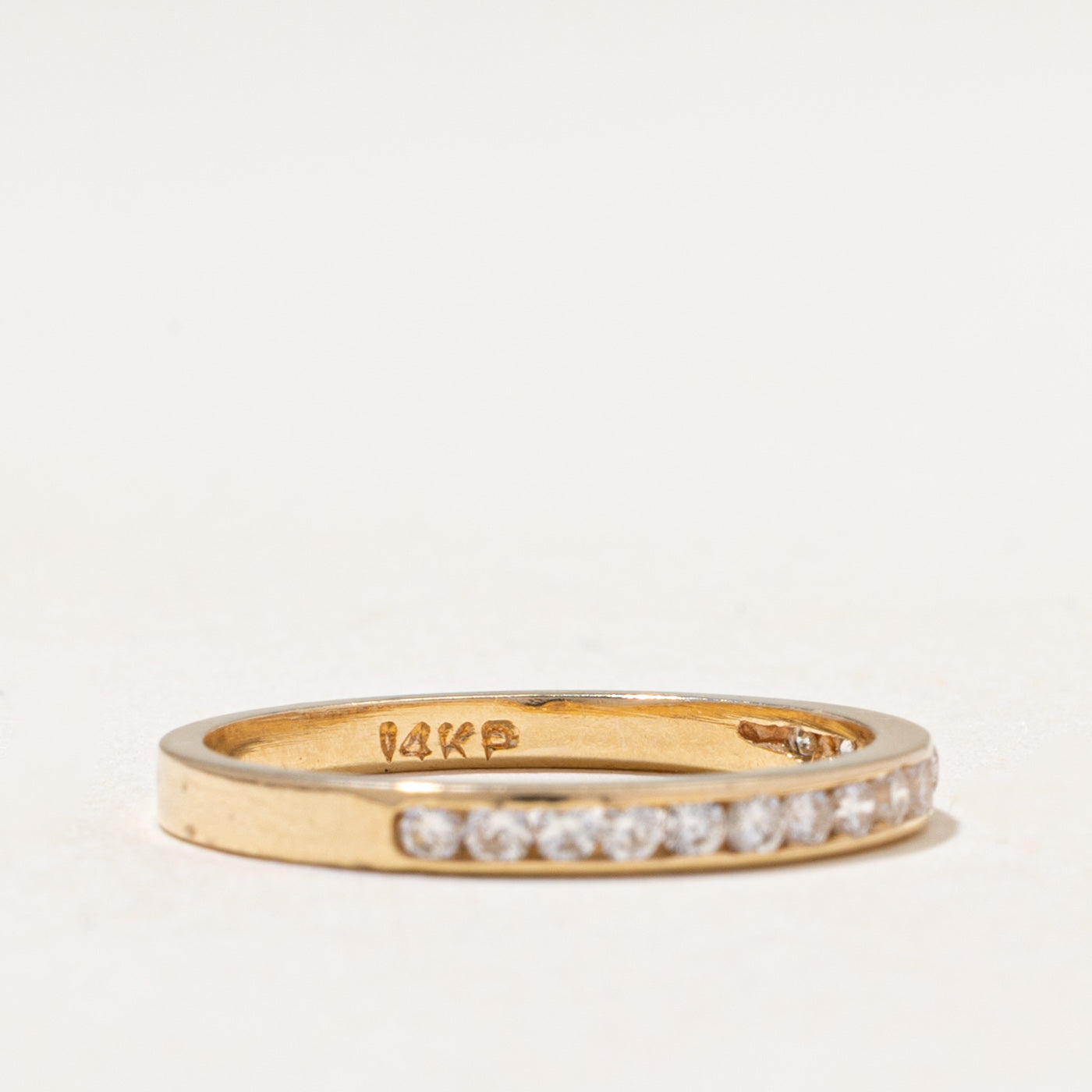Alliance demi-éternité en diamants | 0,32 ct | 1,95 mm | Taille 6,75