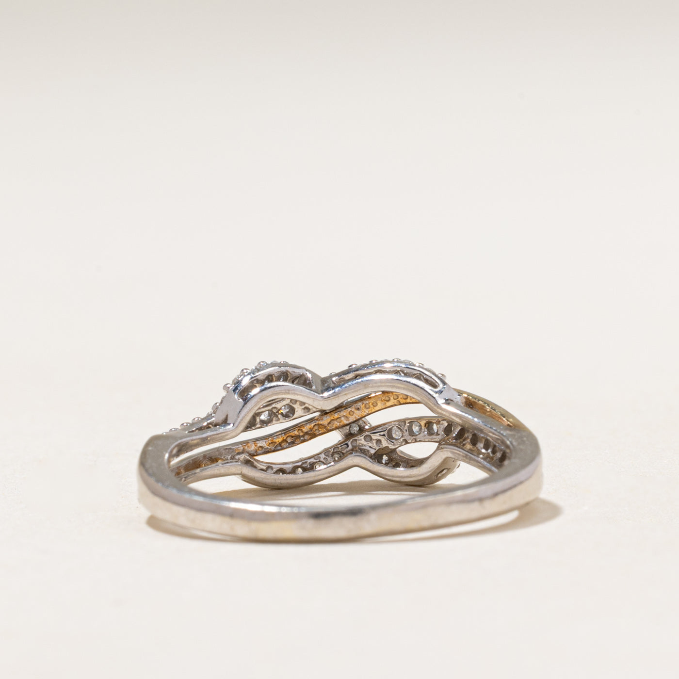 Diamond Thin Cross Over Ring | 0.30ctw | SZ 8.5