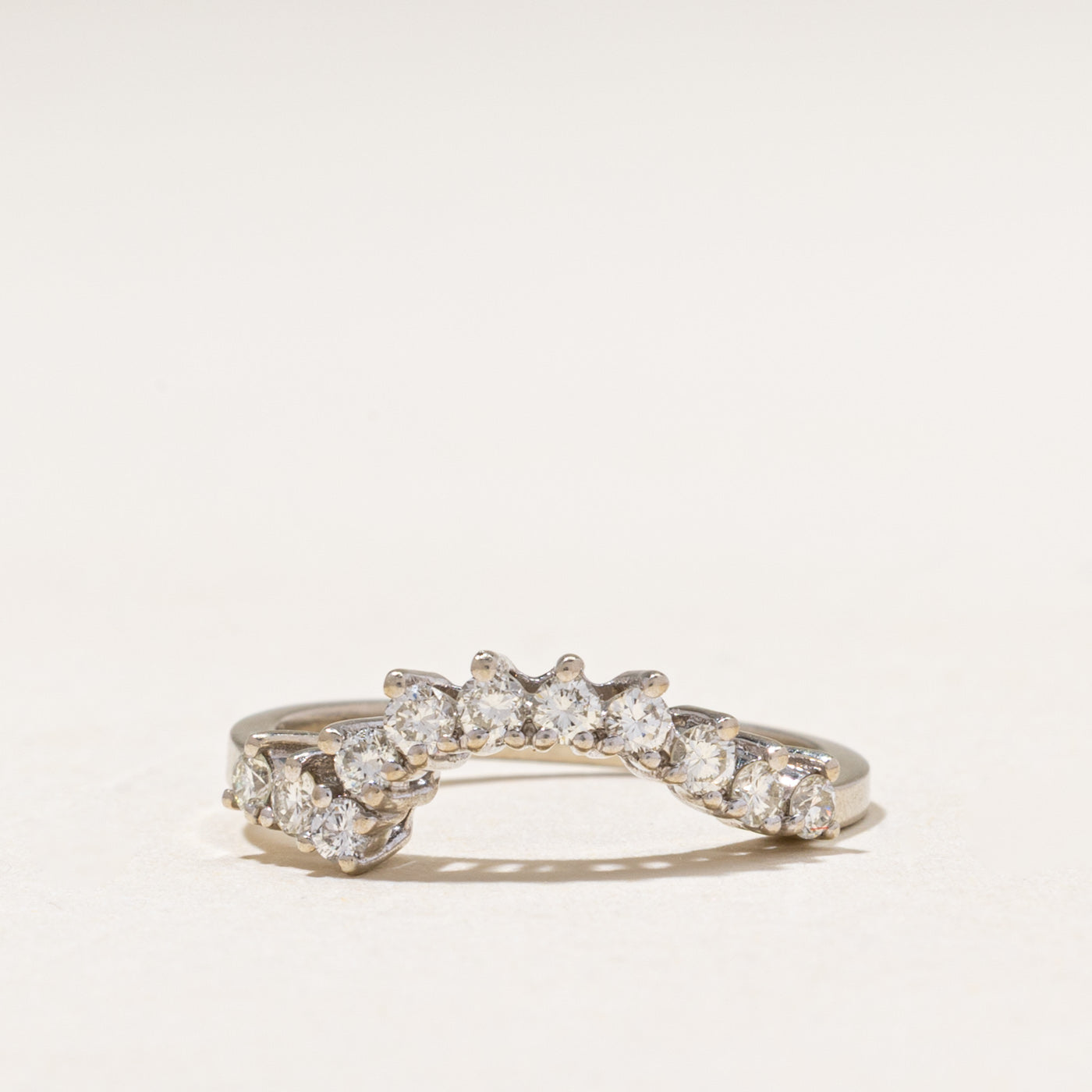 White Gold Diamond Contour Ring | 0.34ctw | SZ 5.25