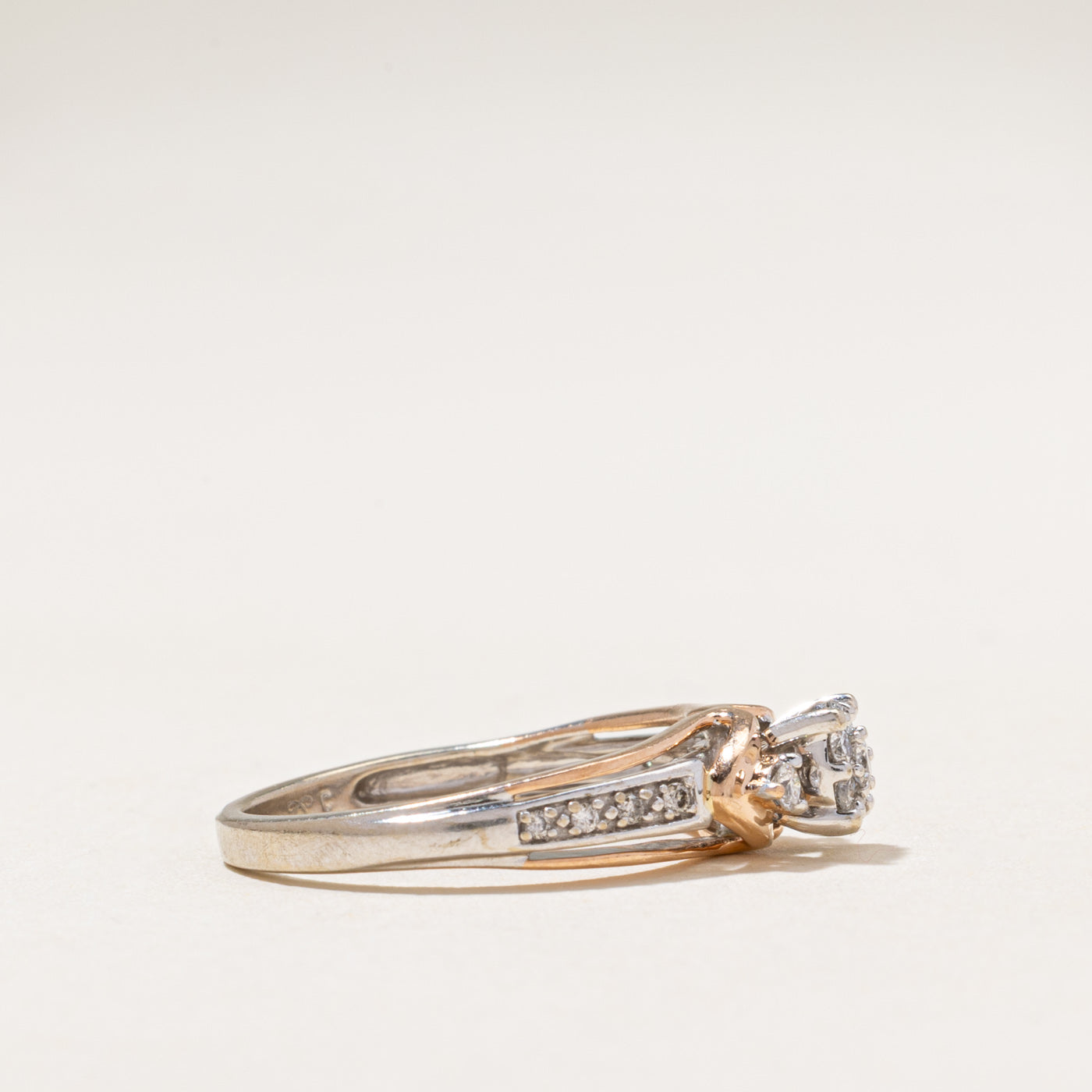 Diamond Round Cluster & Hidden Sapphire Ring | 0.20ctw, 0.005ct | SZ 6