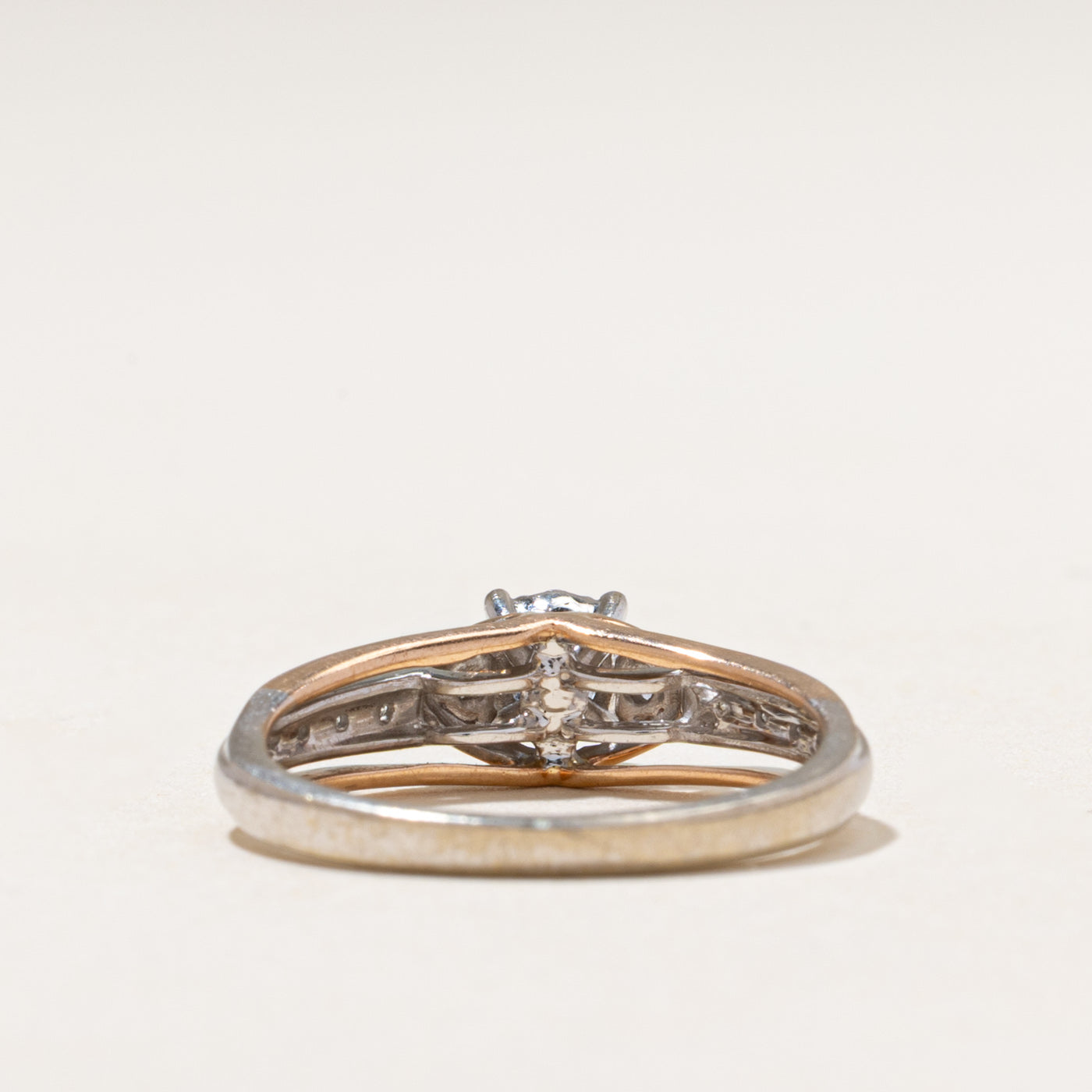 Diamond Round Cluster & Hidden Sapphire Ring | 0.20ctw, 0.005ct | SZ 6