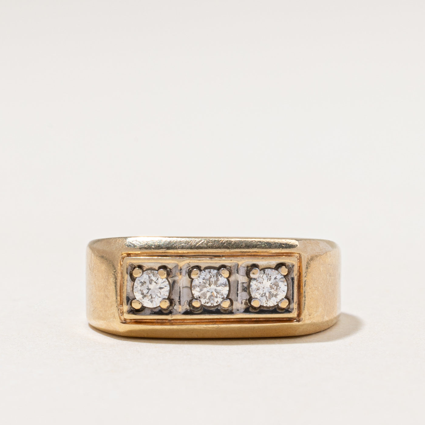 Three-Stone Diamond Statement Ring | 0.27ctw | SZ 6.75