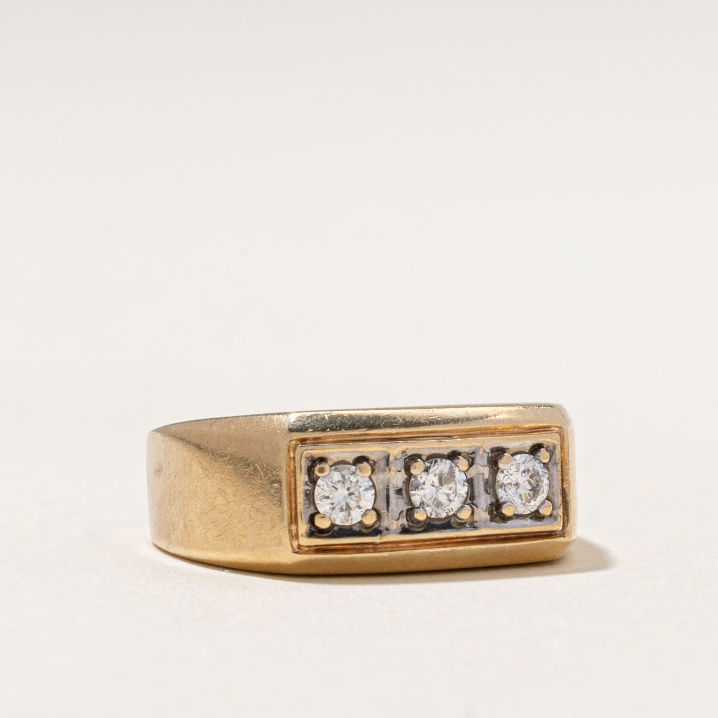 Three-Stone Diamond Statement Ring | 0.27ctw | SZ 6.75