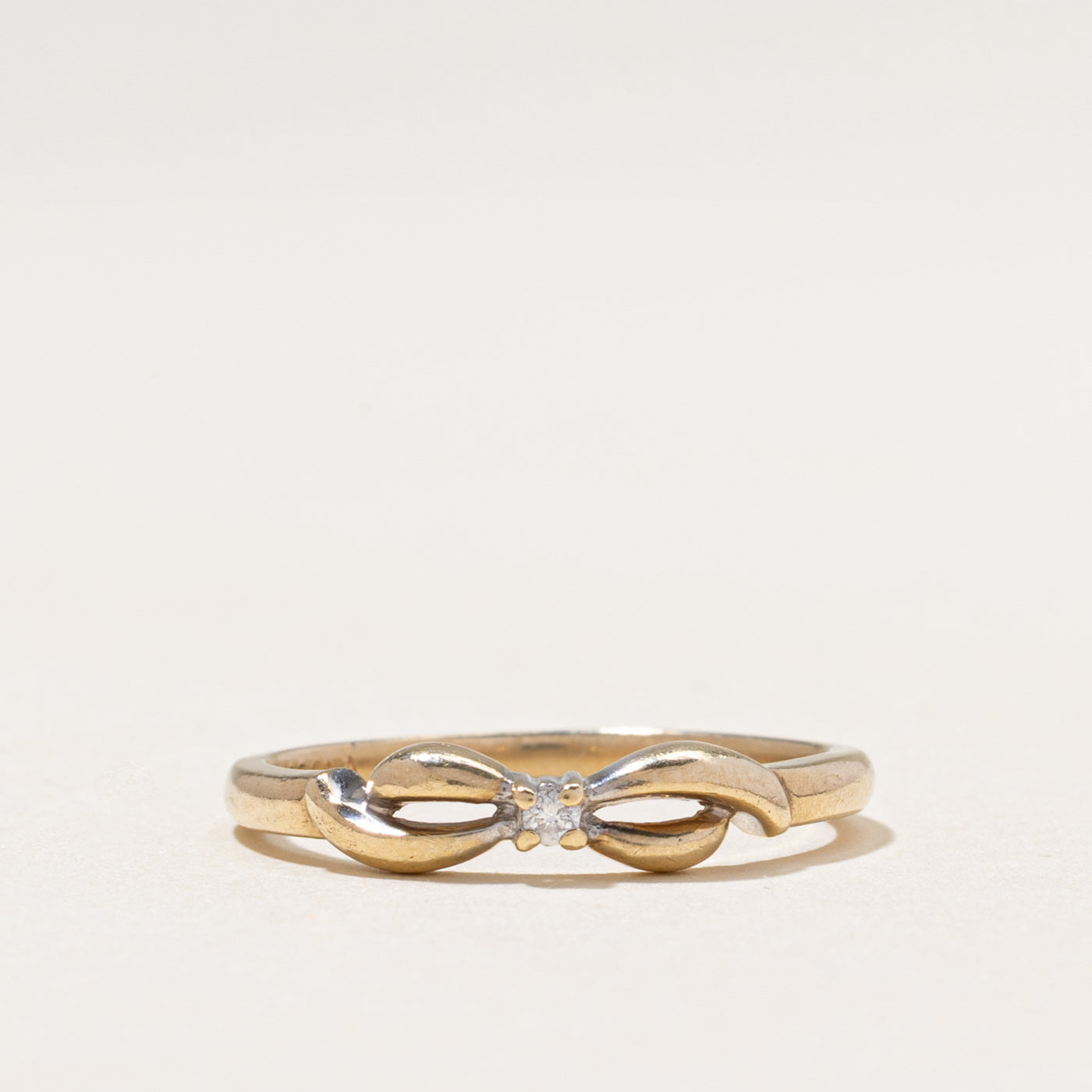 Diamond Petite Bow Ring | 0.02ct | SZ 6.5