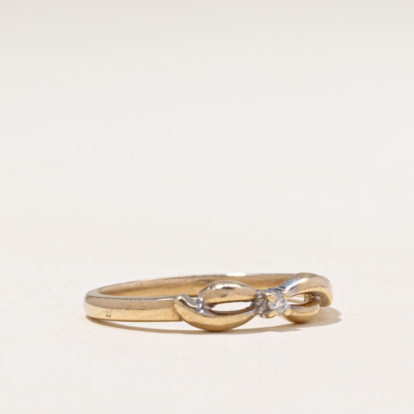 Diamond Petite Bow Ring | 0.02ct | SZ 6.5