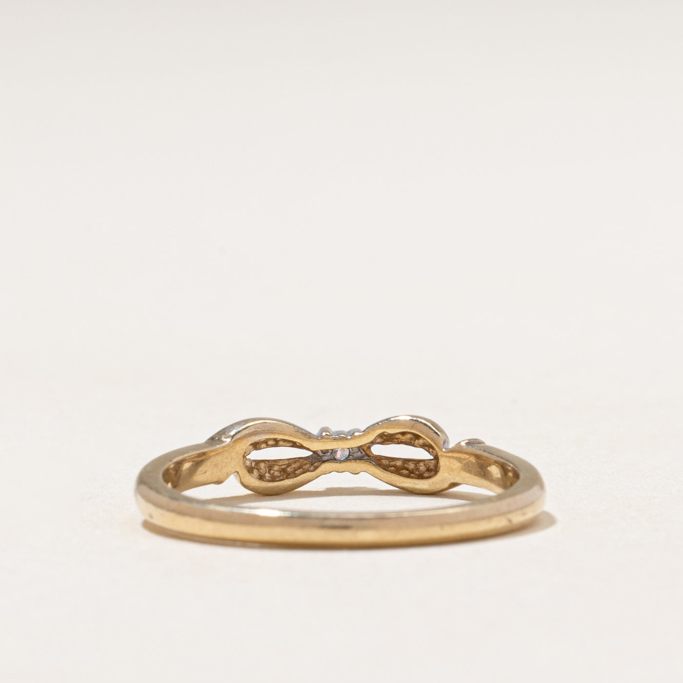 Diamond Petite Bow Ring | 0.02ct | SZ 6.5