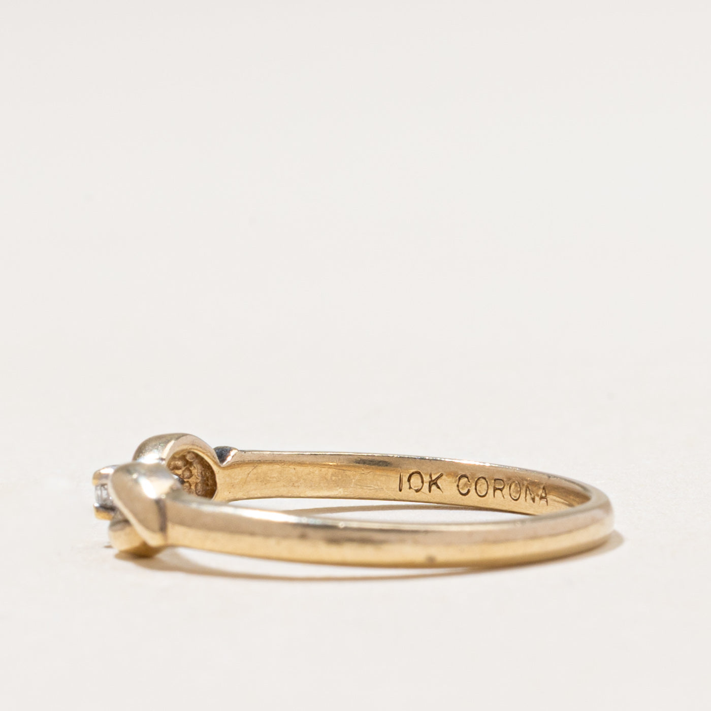 Diamond Petite Bow Ring | 0.02ct | SZ 6.5
