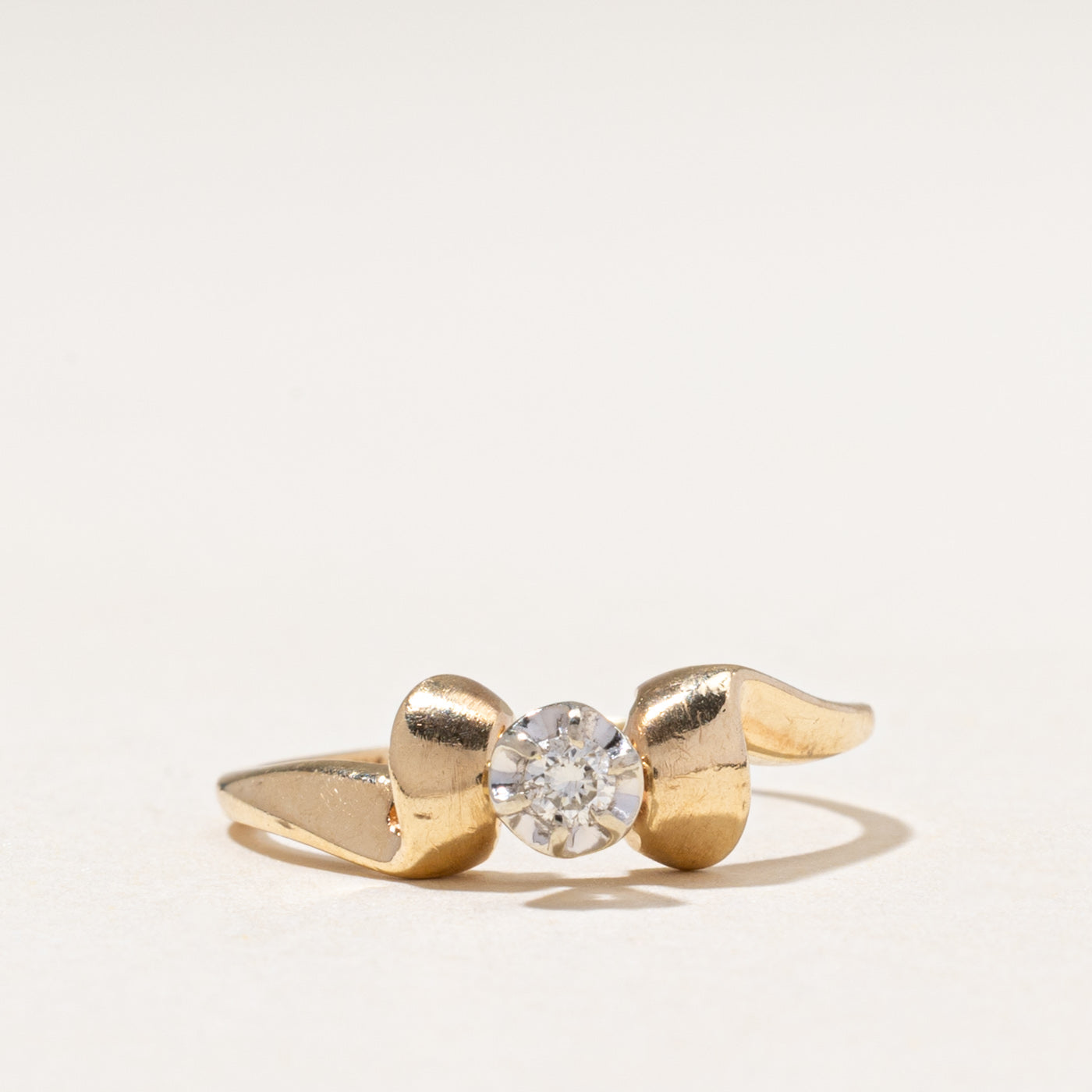 Illusion Set Diamond Bow Ring | 0.05ct | SZ 6