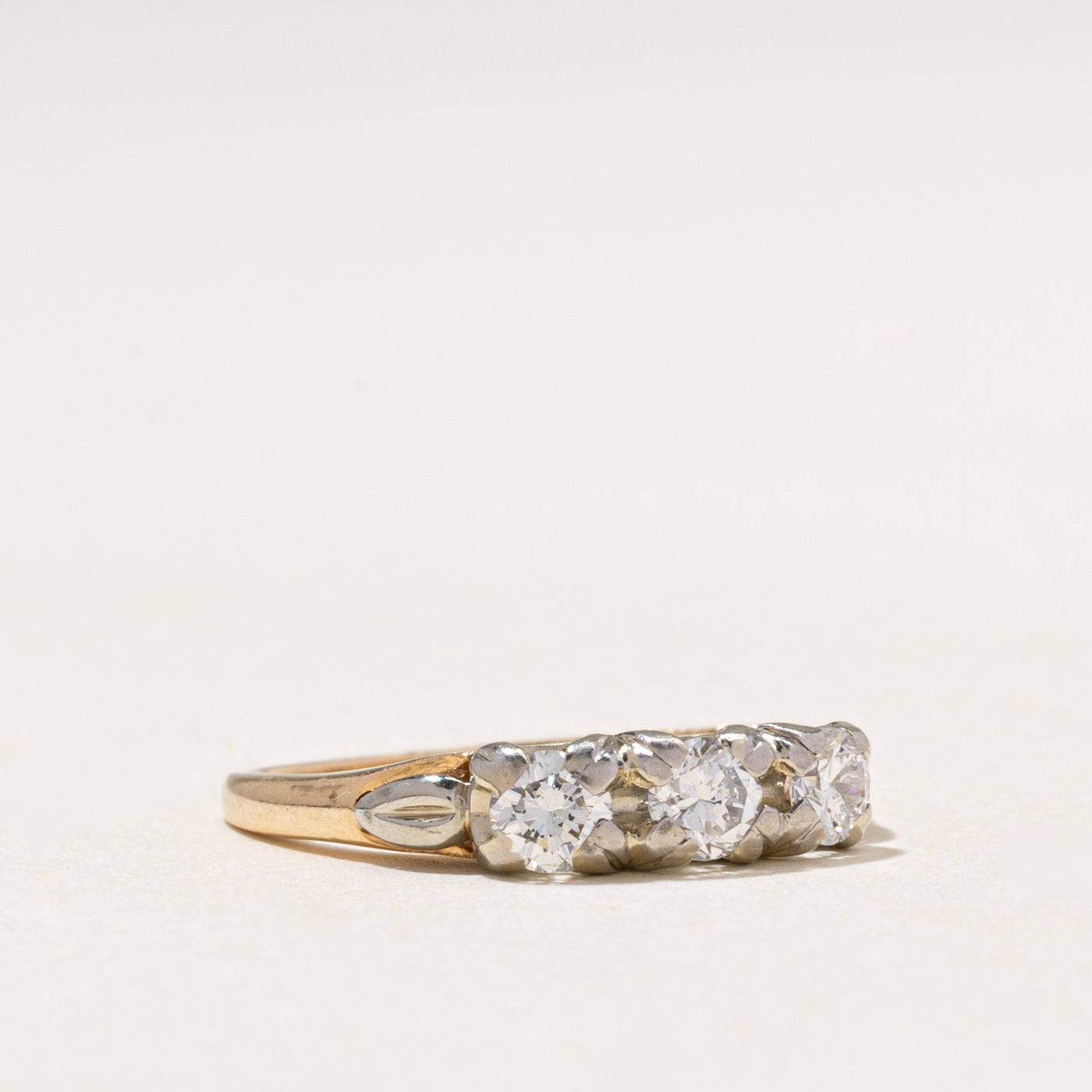 Three Stone Diamond Ring | 0.44ctw | SZ 4.5