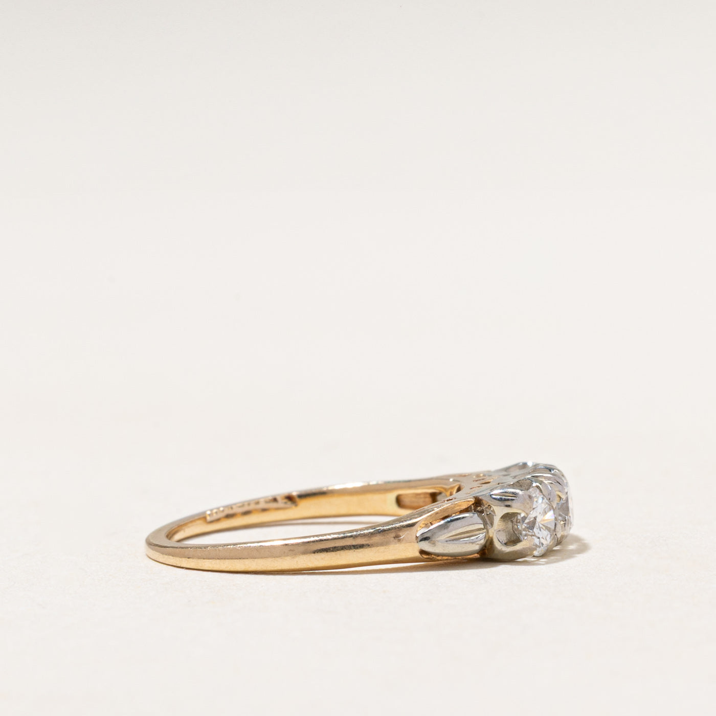 Three Stone Diamond Ring | 0.44ctw | SZ 4.5