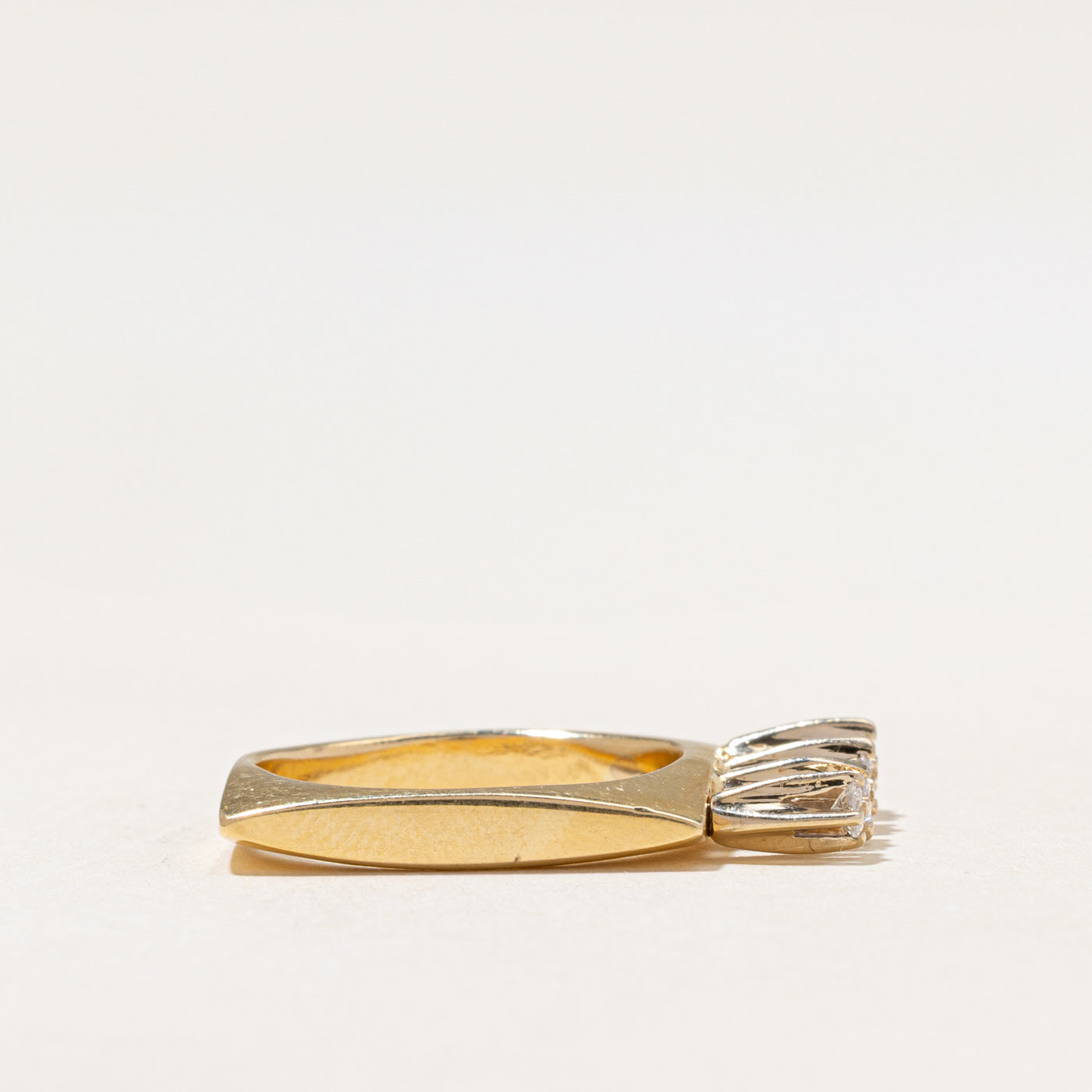 18k Four-Stone High Set Diamond Ring | 0.20ctw | SZ 7.5